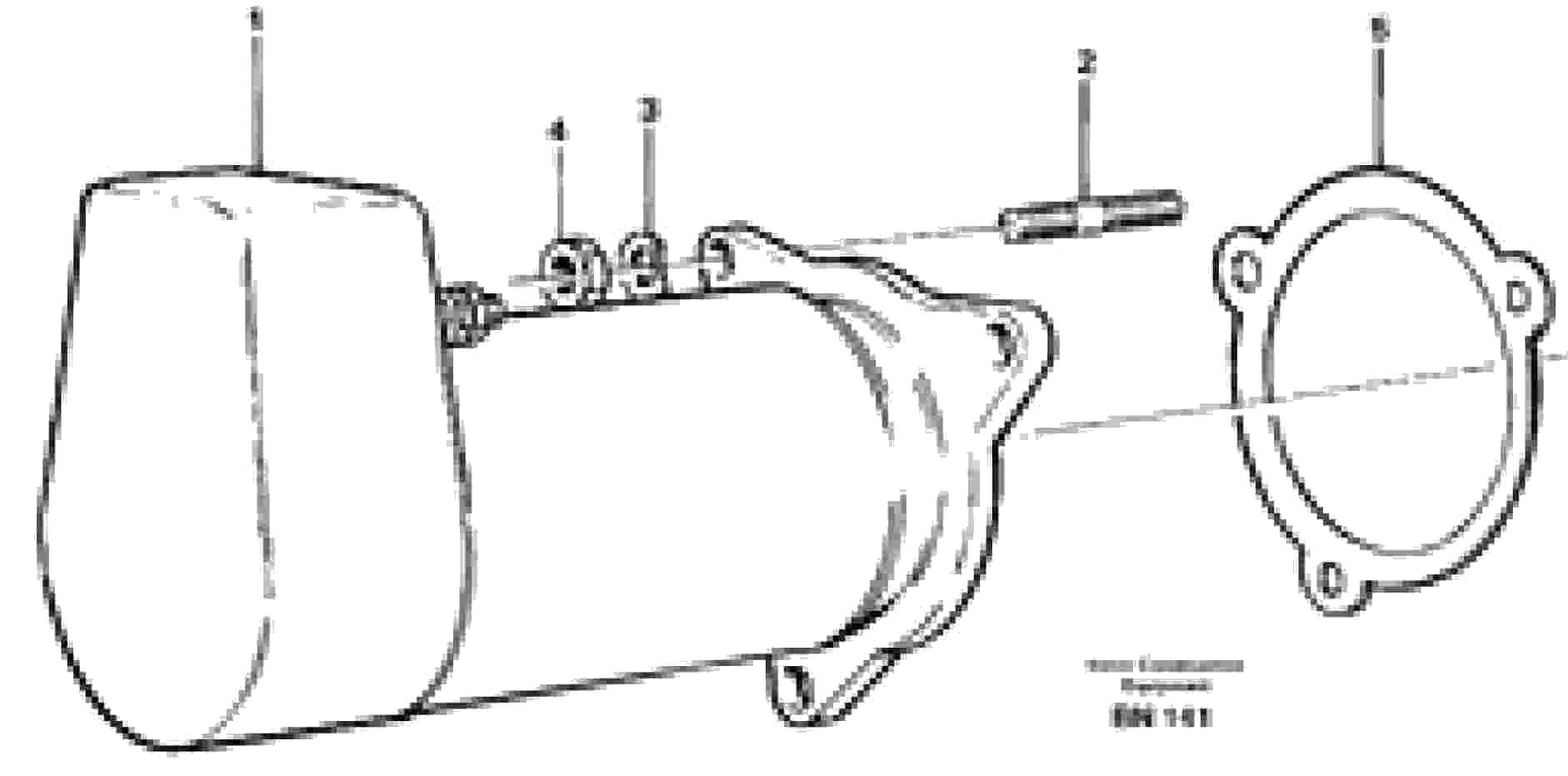 Схема запчастей Volvo A25C - 50515 Starter motor, mounting A25C