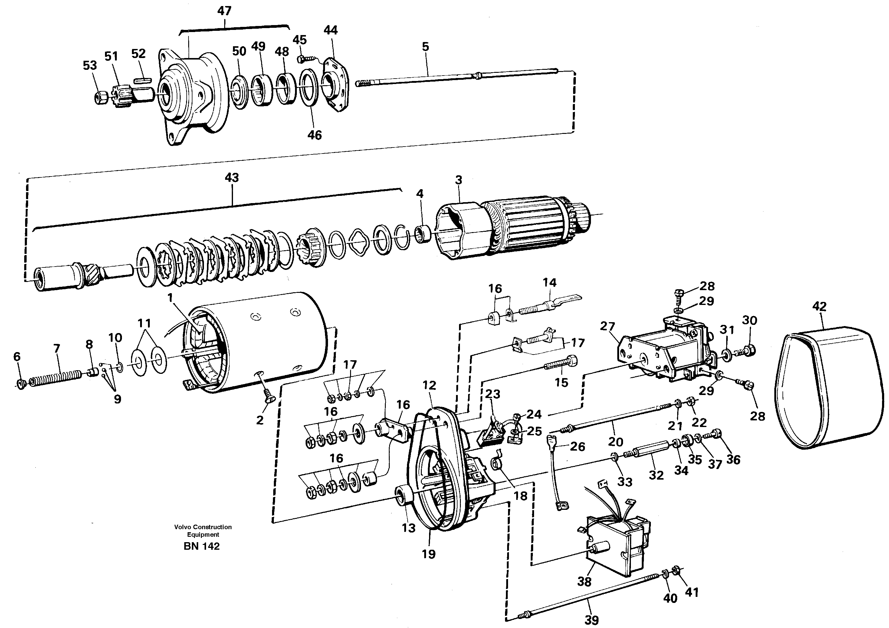 Схема запчастей Volvo A25C - 23276 Starter motor A25C