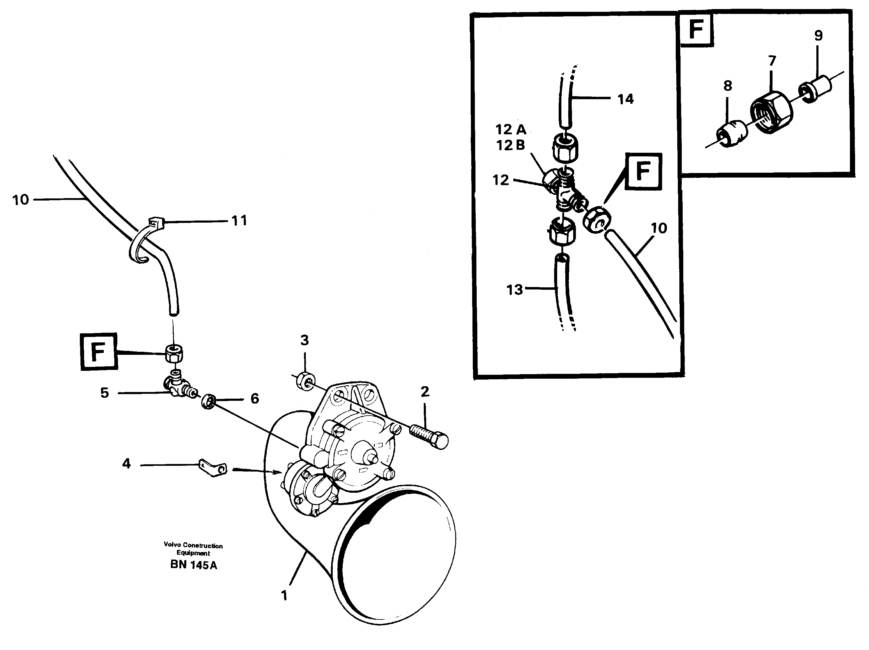 Схема запчастей Volvo A25C - 90910 Compressor horn A25C