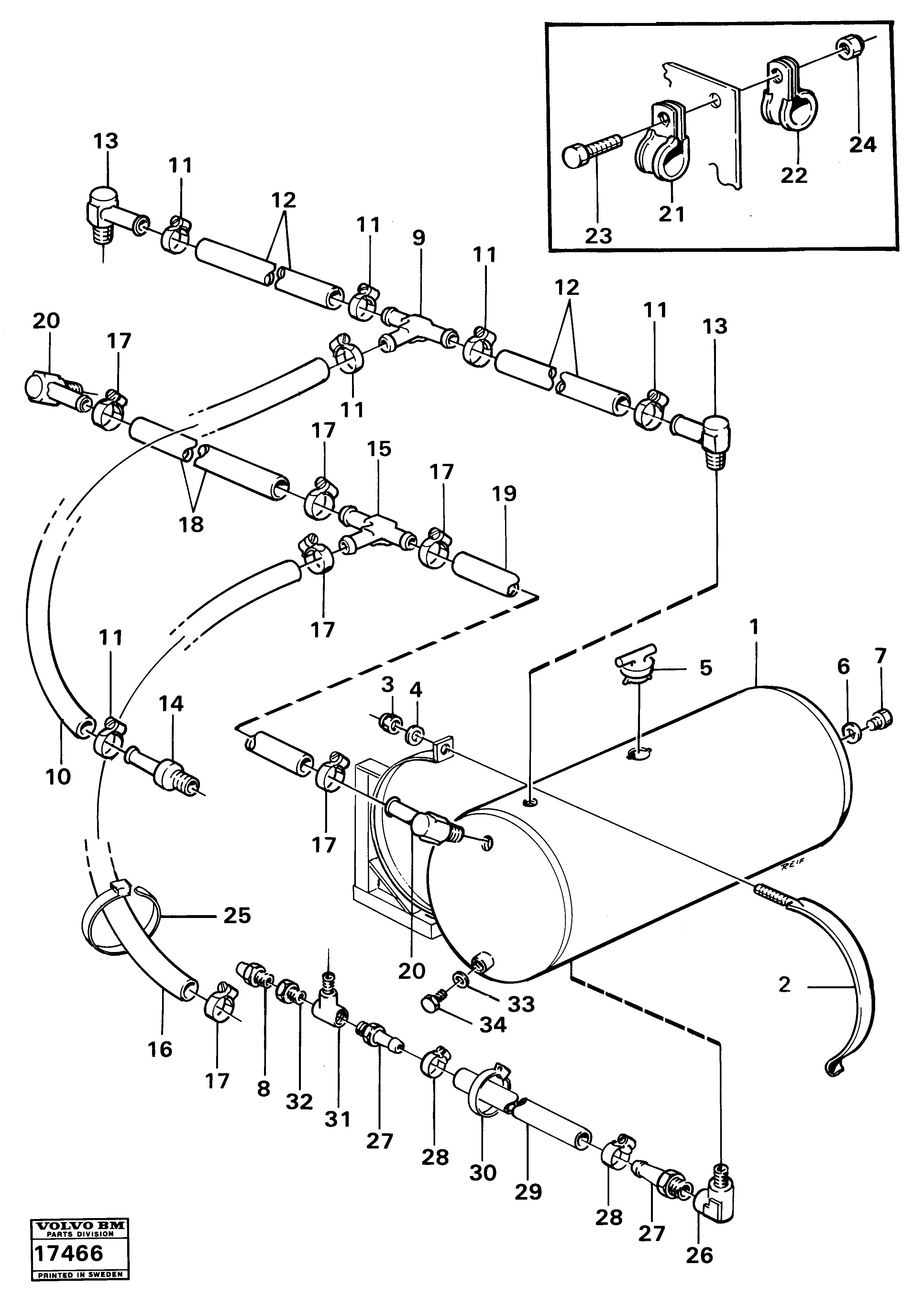 Схема запчастей Volvo 861 861 - 83242 Exhaust cleaning 99564 Tillv Nr 58589- 