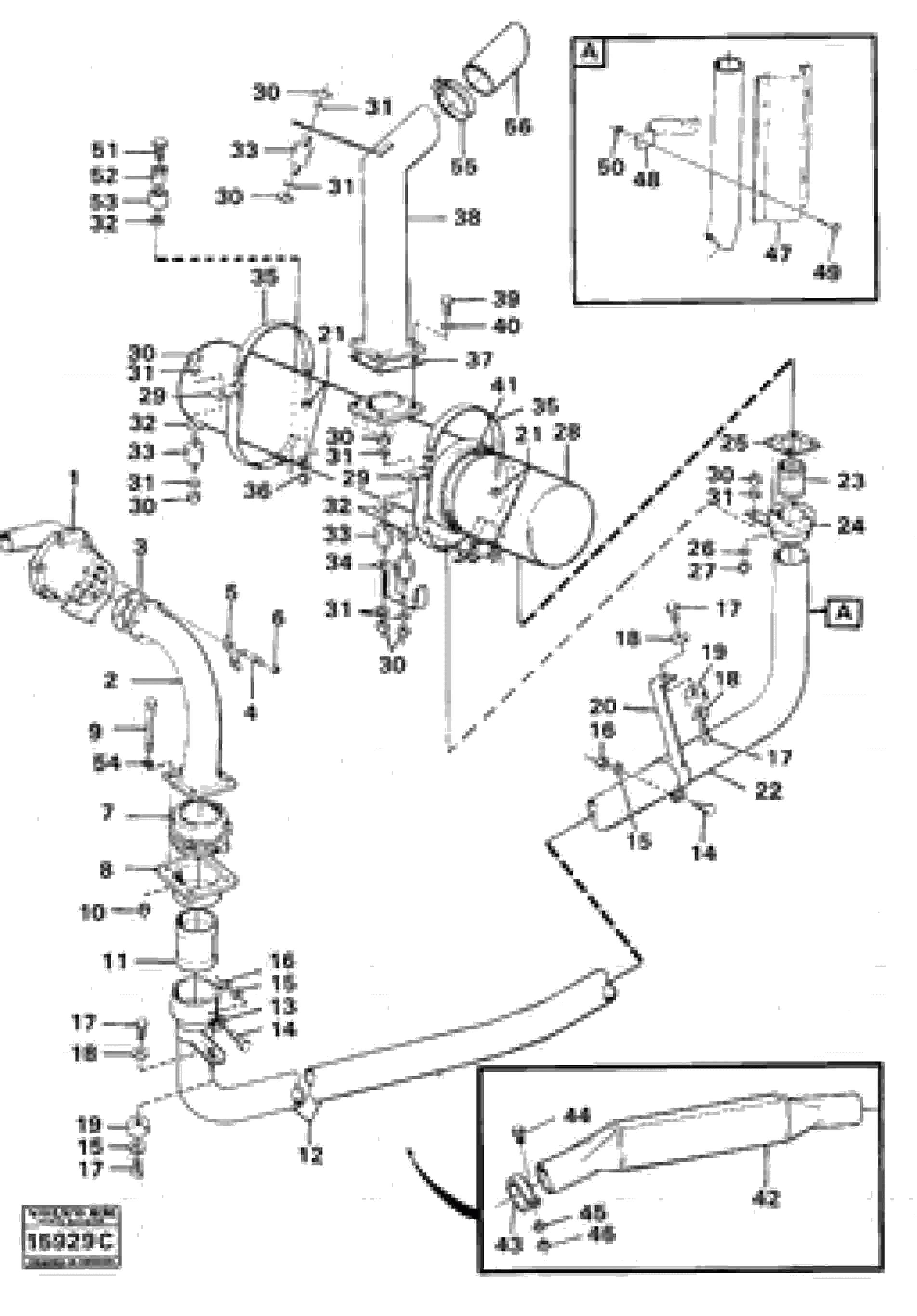 Схема запчастей Volvo 861 861 - 86500 Выхлопная система 
