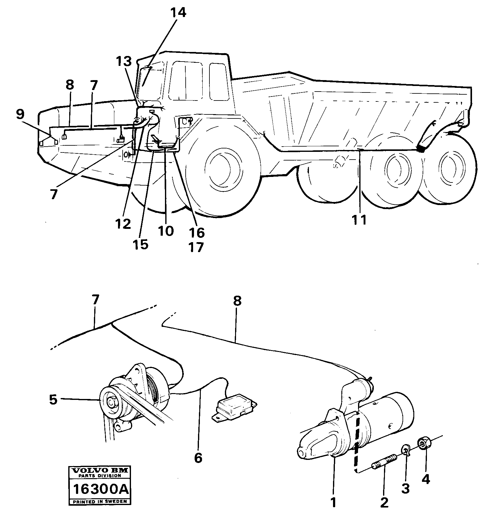 Схема запчастей Volvo 861 861 - 13003 Электроника (электрооборудование ) 