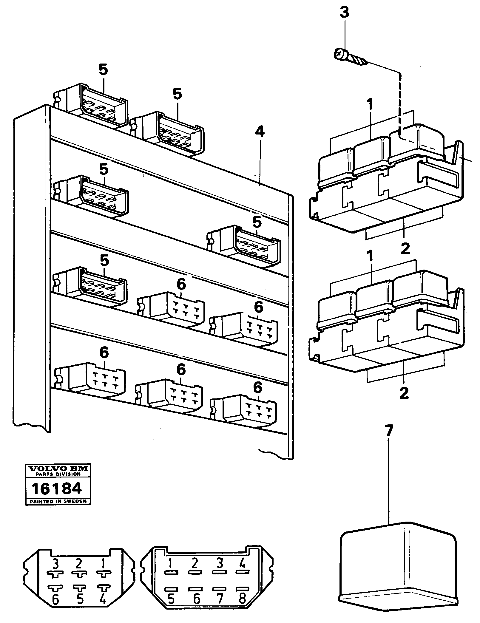 Схема запчастей Volvo 861 861 - 13017 Relay panel 