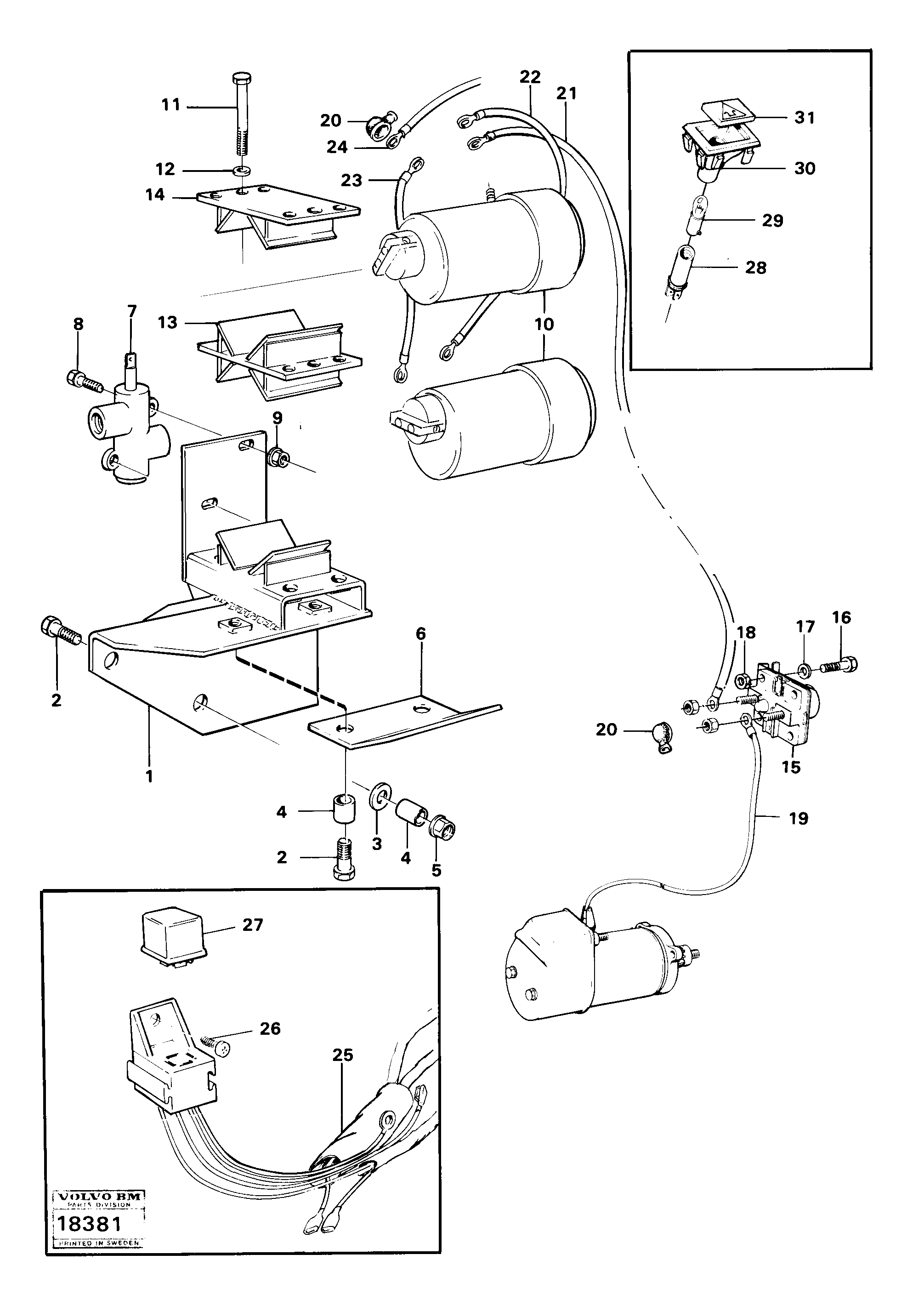 Схема запчастей Volvo 861 861 - 84057 Emergency steering 90313 