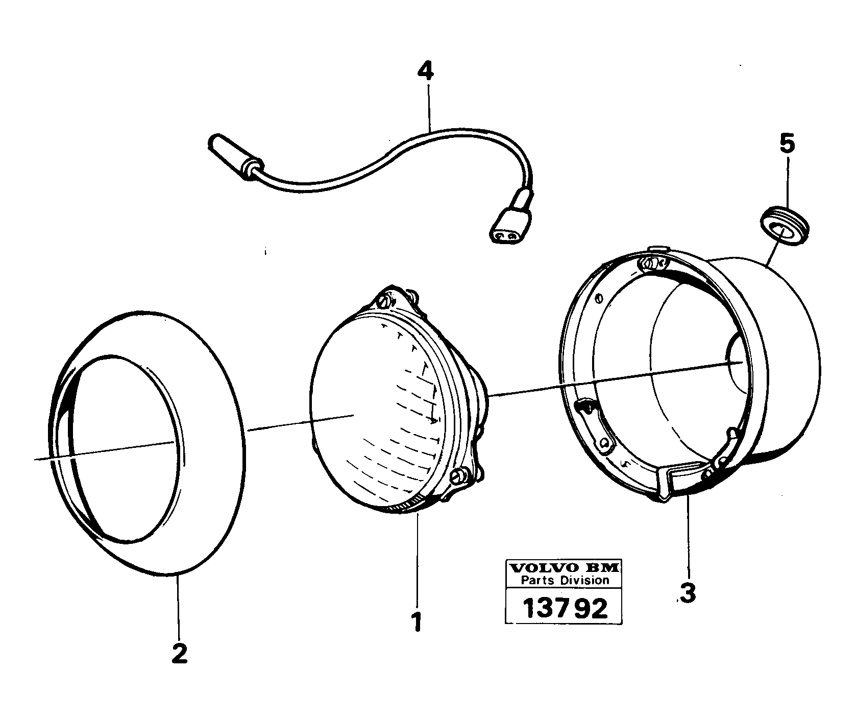 Схема запчастей Volvo 861 861 - 98360 Headlight 98987 (6463) 99824 