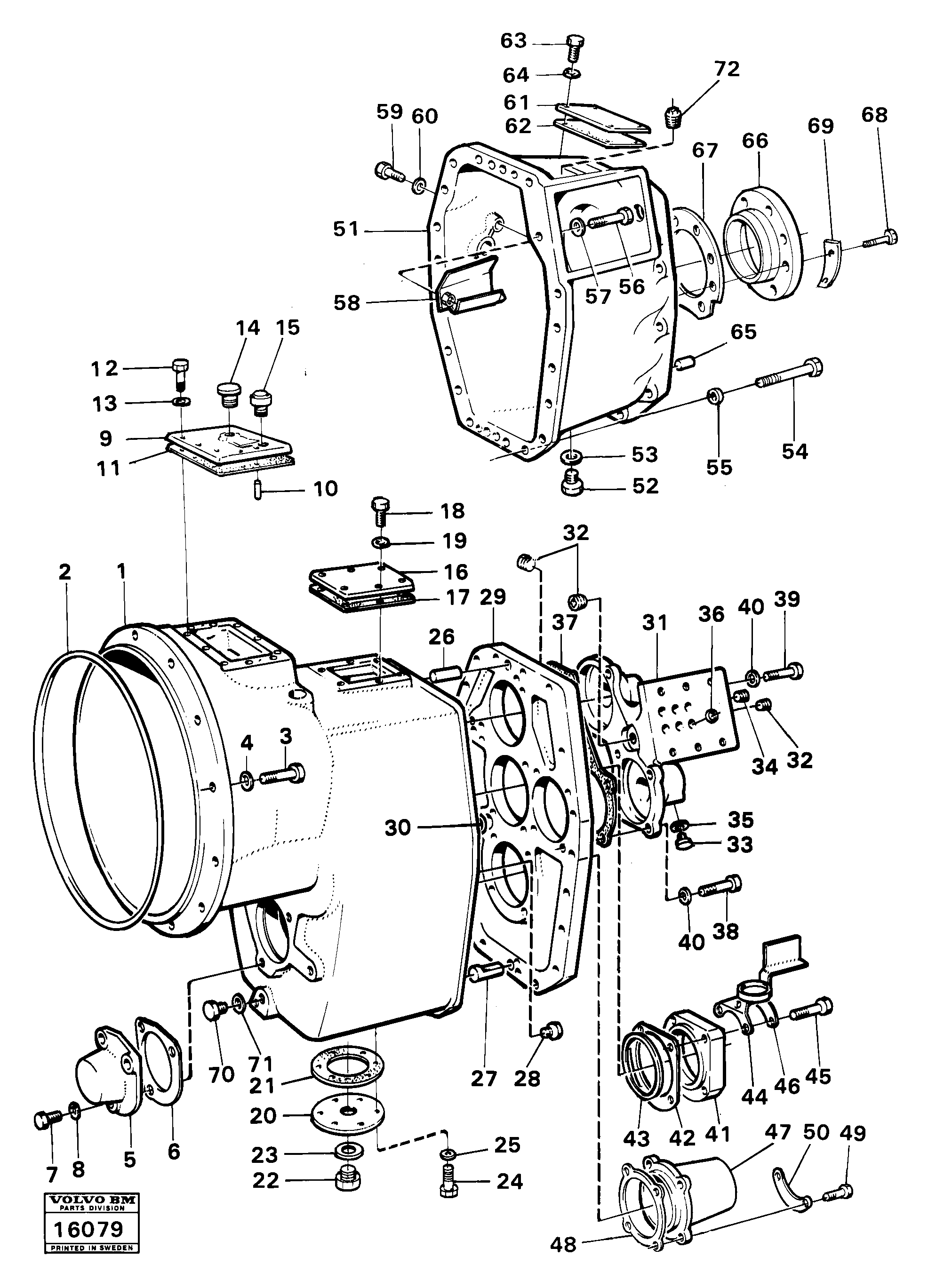 Схема запчастей Volvo 861 861 - 21879 Housing,covers and boltings 