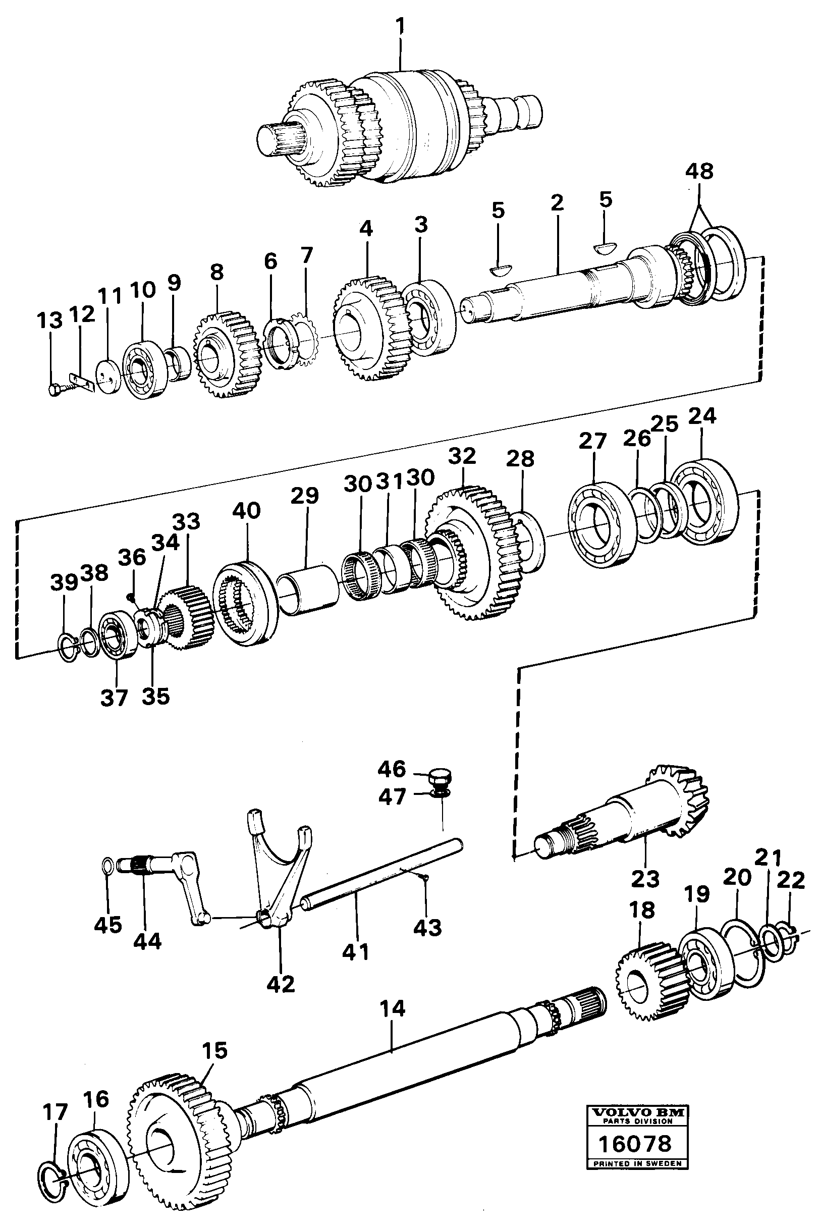 Схема запчастей Volvo 861 861 - 21880 Clutches,gears and shafts 