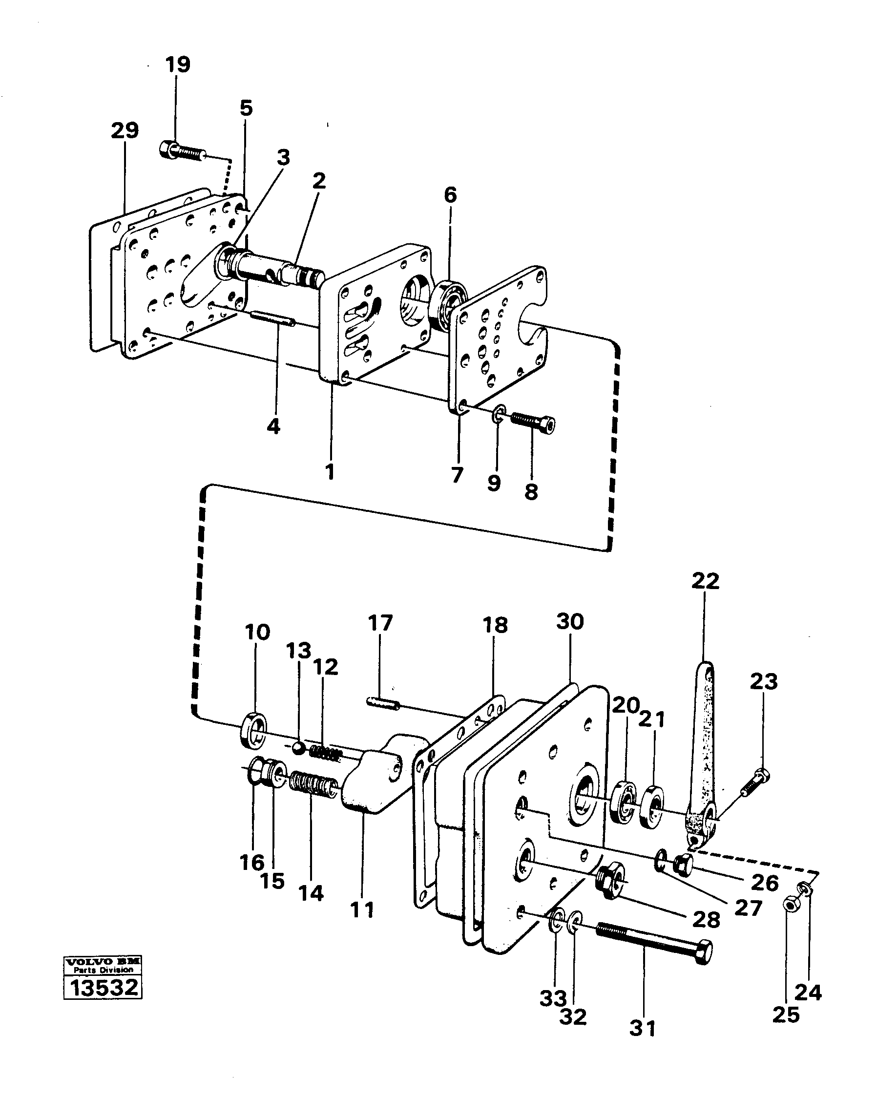 Схема запчастей Volvo 861 861 - 21885 Range selector valve 