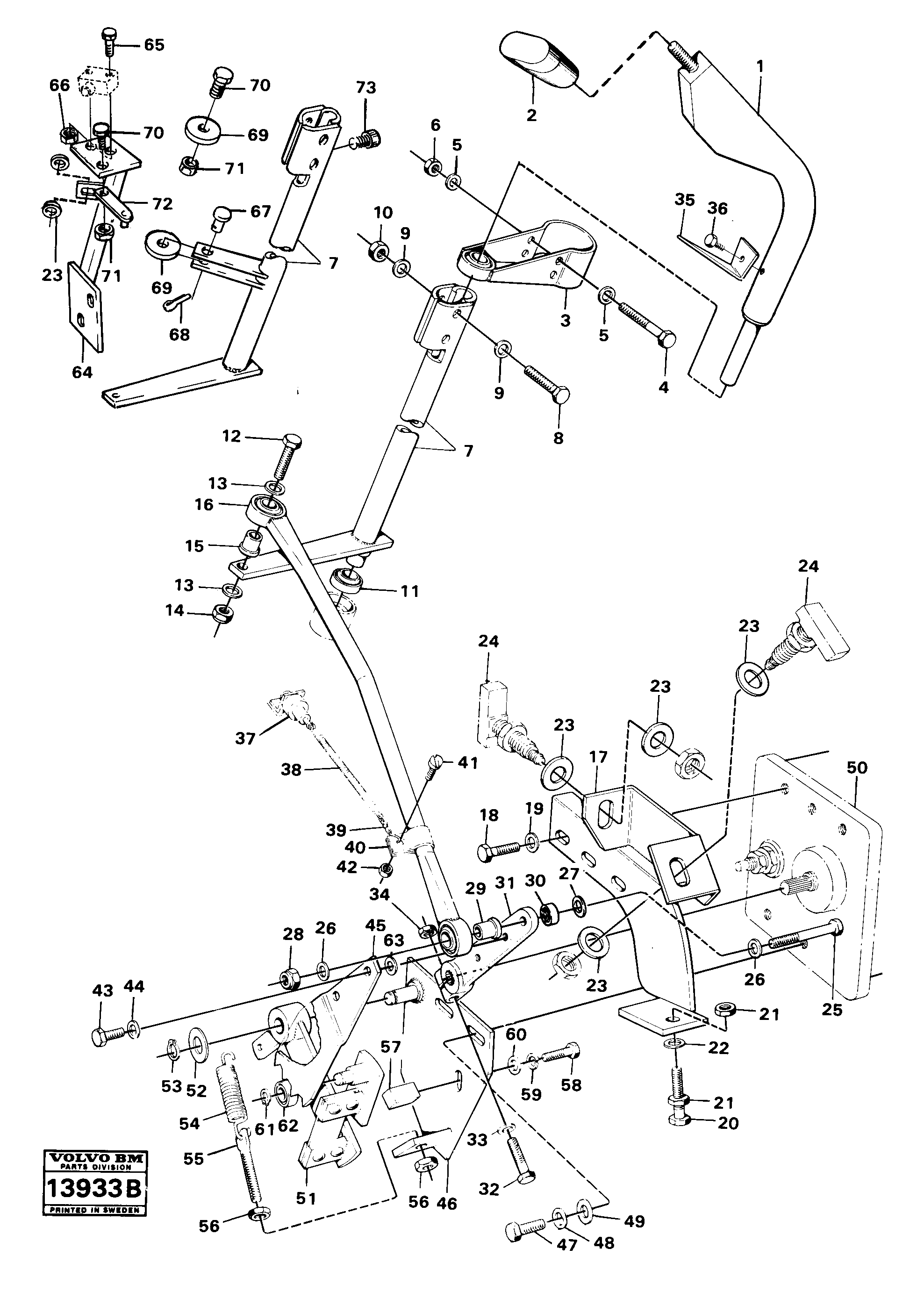 Схема запчастей Volvo 861 861 - 94426 Range selector controls 