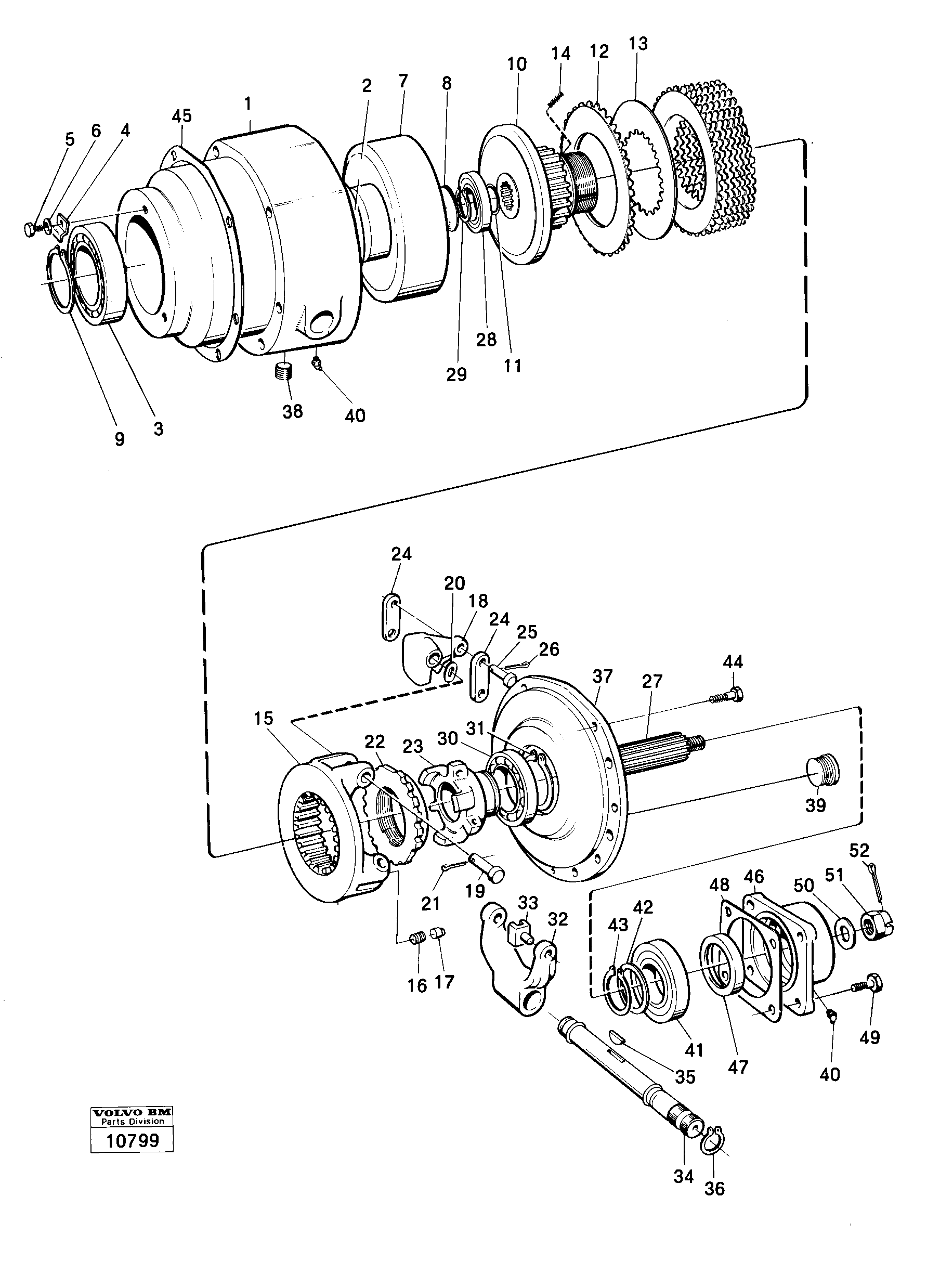 Схема запчастей Volvo 861 861 - 100246 Power take-off 