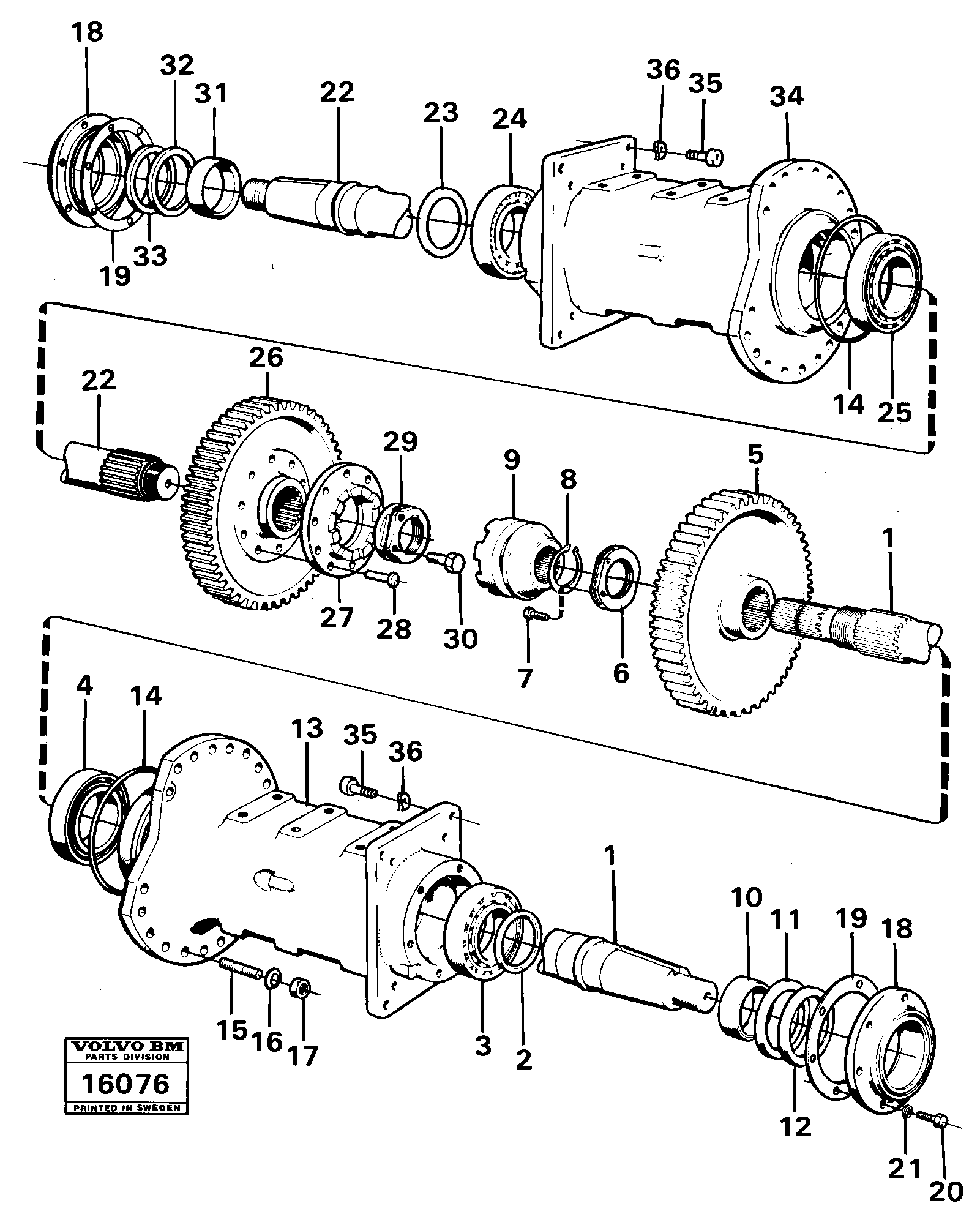 Схема запчастей Volvo 861 861 - 21900 Drive axle shafts and drive axle tubes 