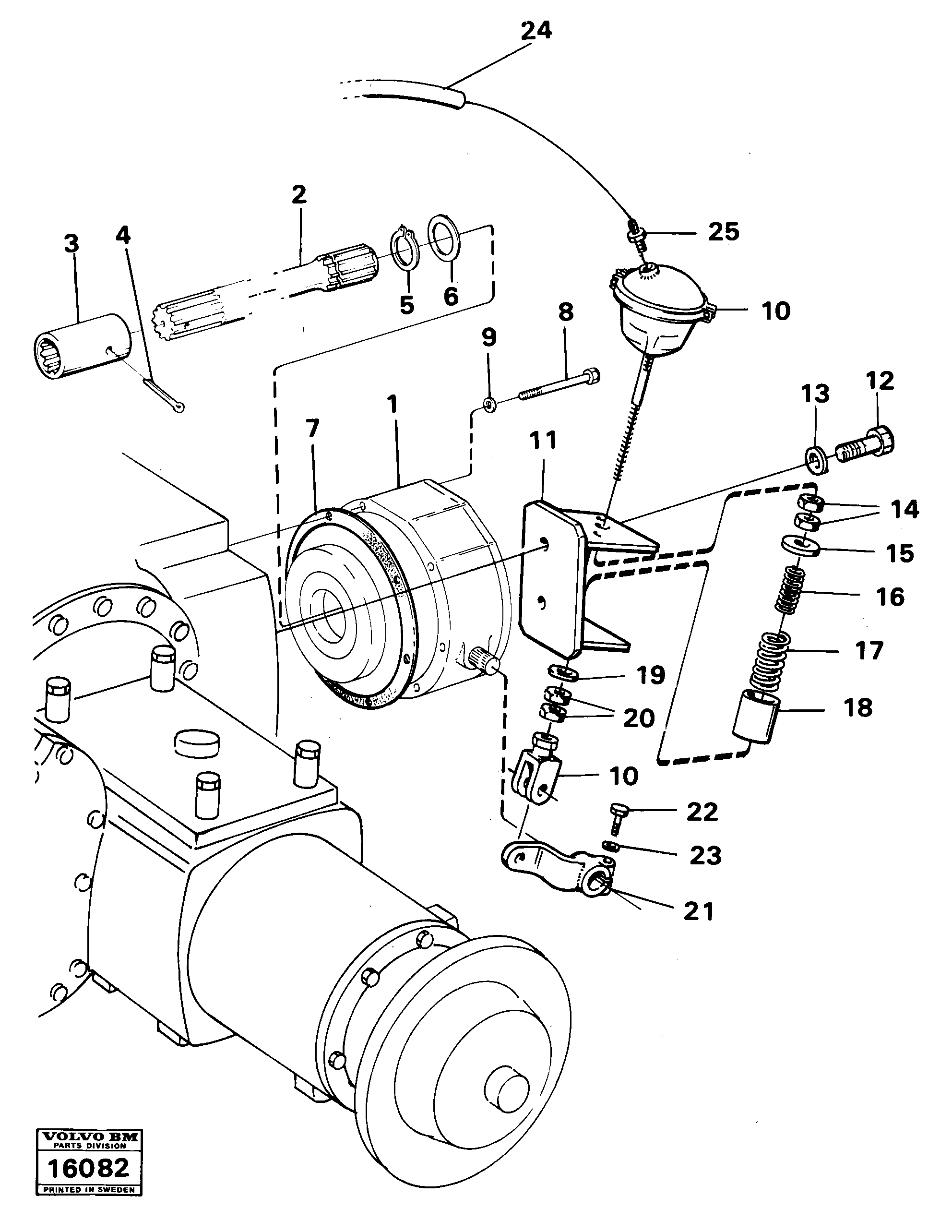 Схема запчастей Volvo 861 861 - 21906 Power take-off with fitting parts and Controls 