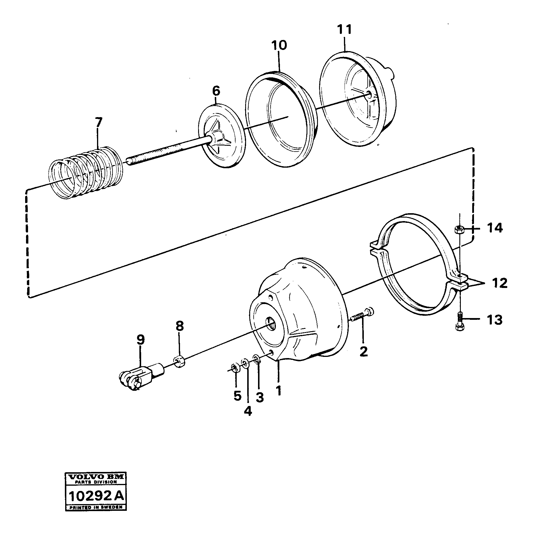 Схема запчастей Volvo 861 861 - 21907 Control cylinder 