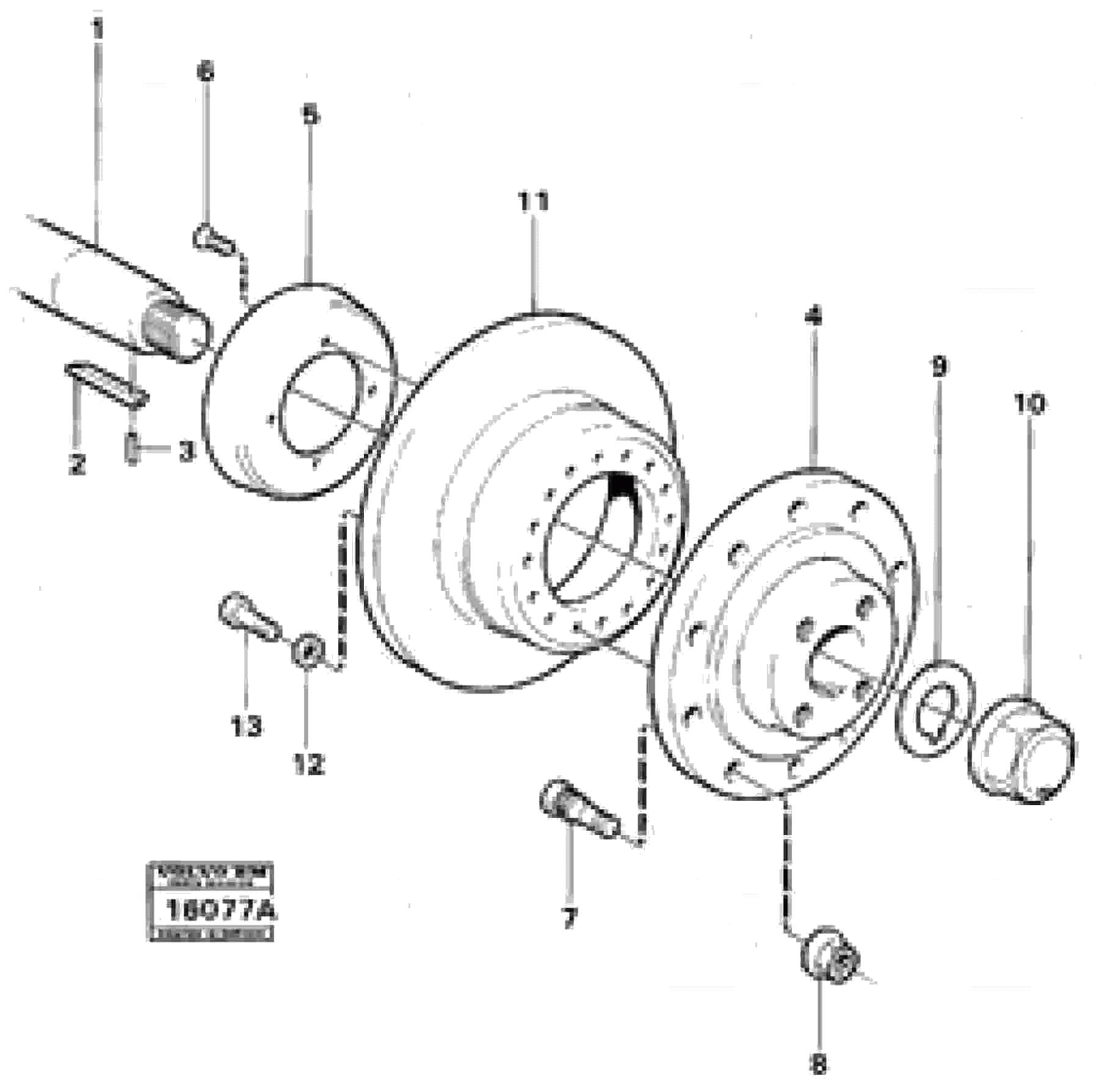 Схема запчастей Volvo 861 861 - 32119 Ступица колеса 