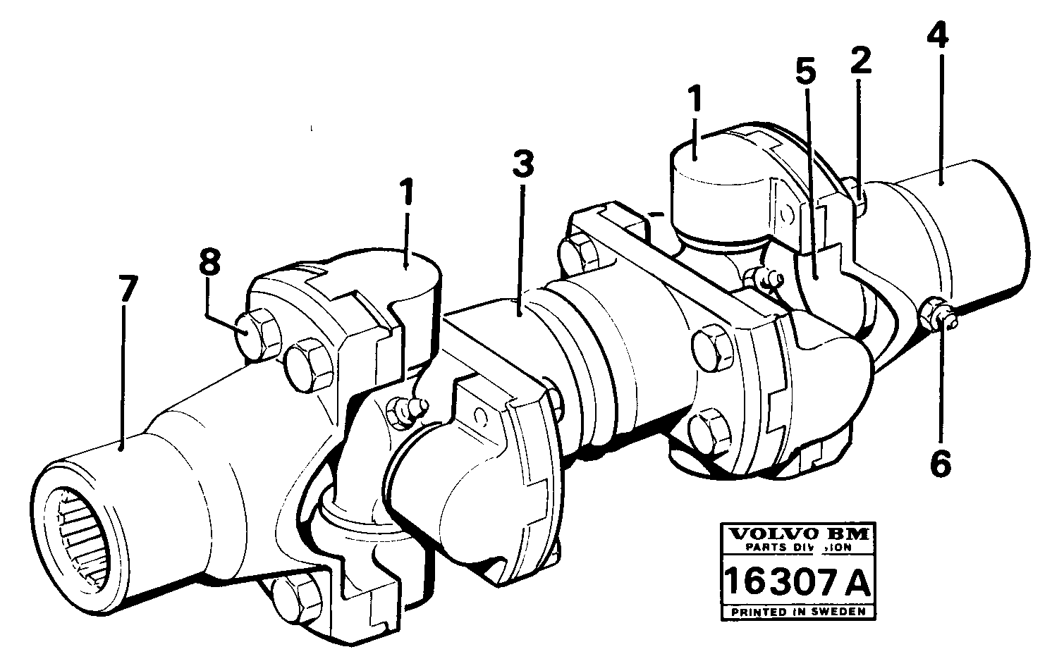 Схема запчастей Volvo 861 861 - 21914 Double joint 