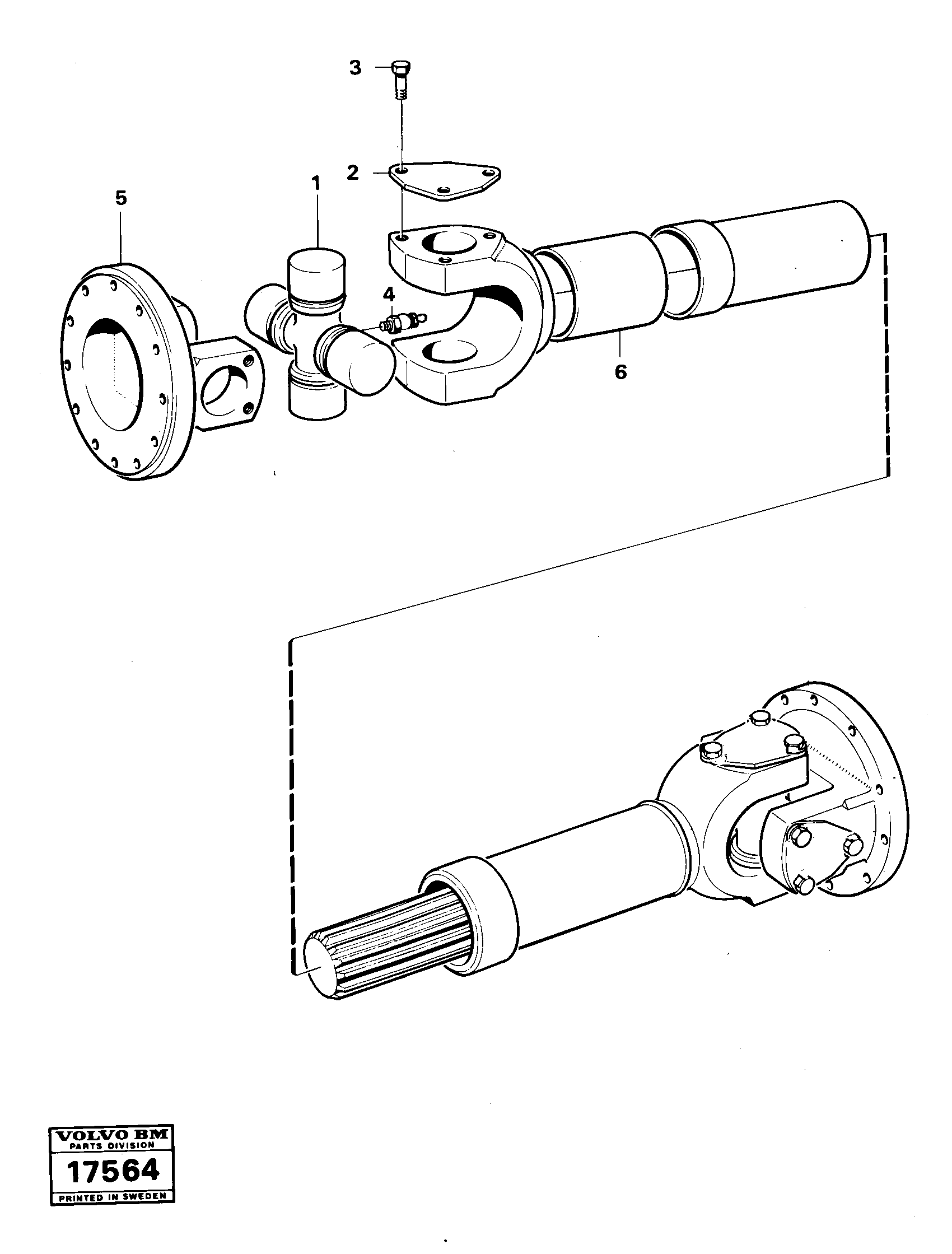 Схема запчастей Volvo 861 861 - 21917 Вал карданный 