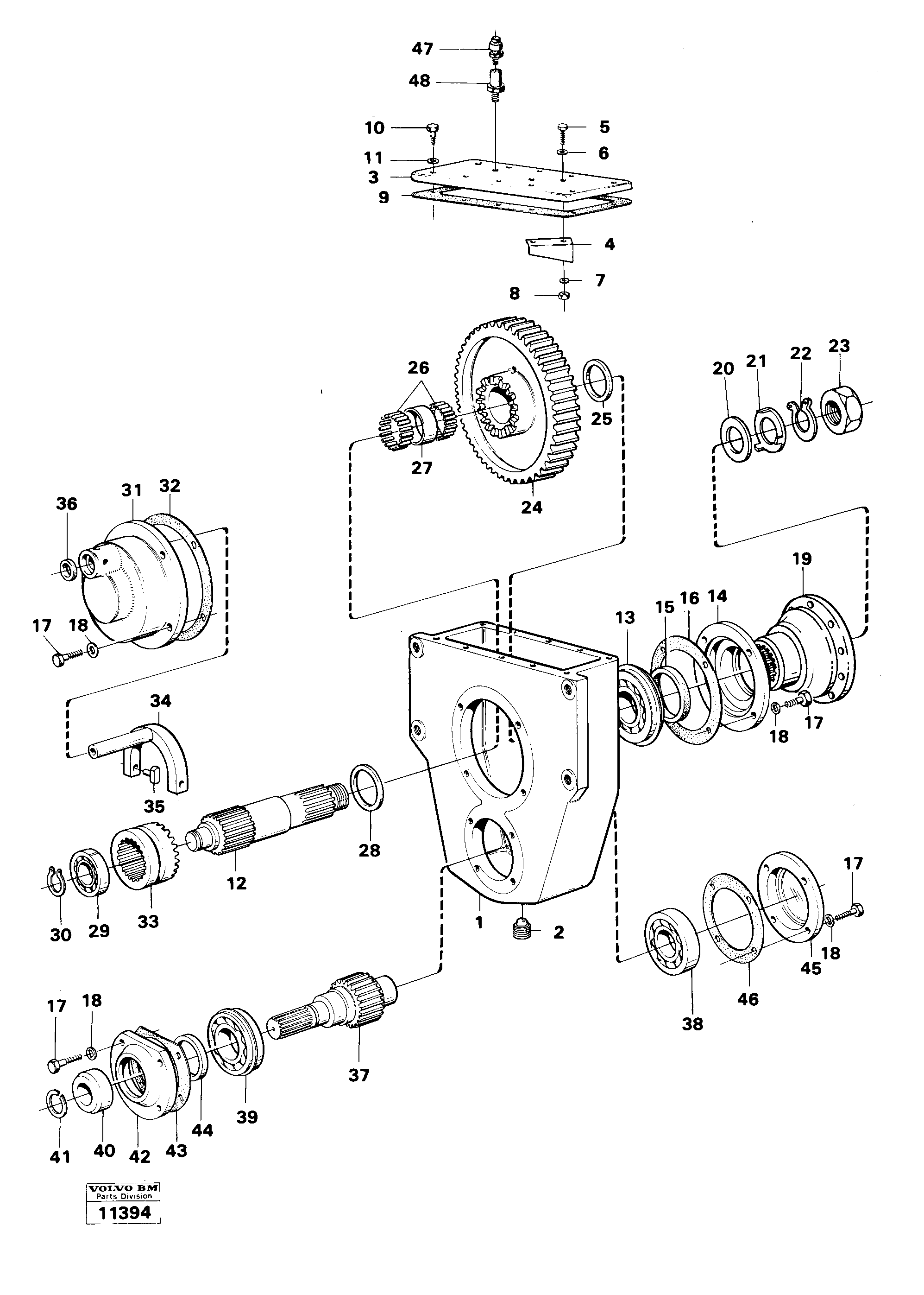 Схема запчастей Volvo 861 861 - 42212 Reduction gear 6x6 