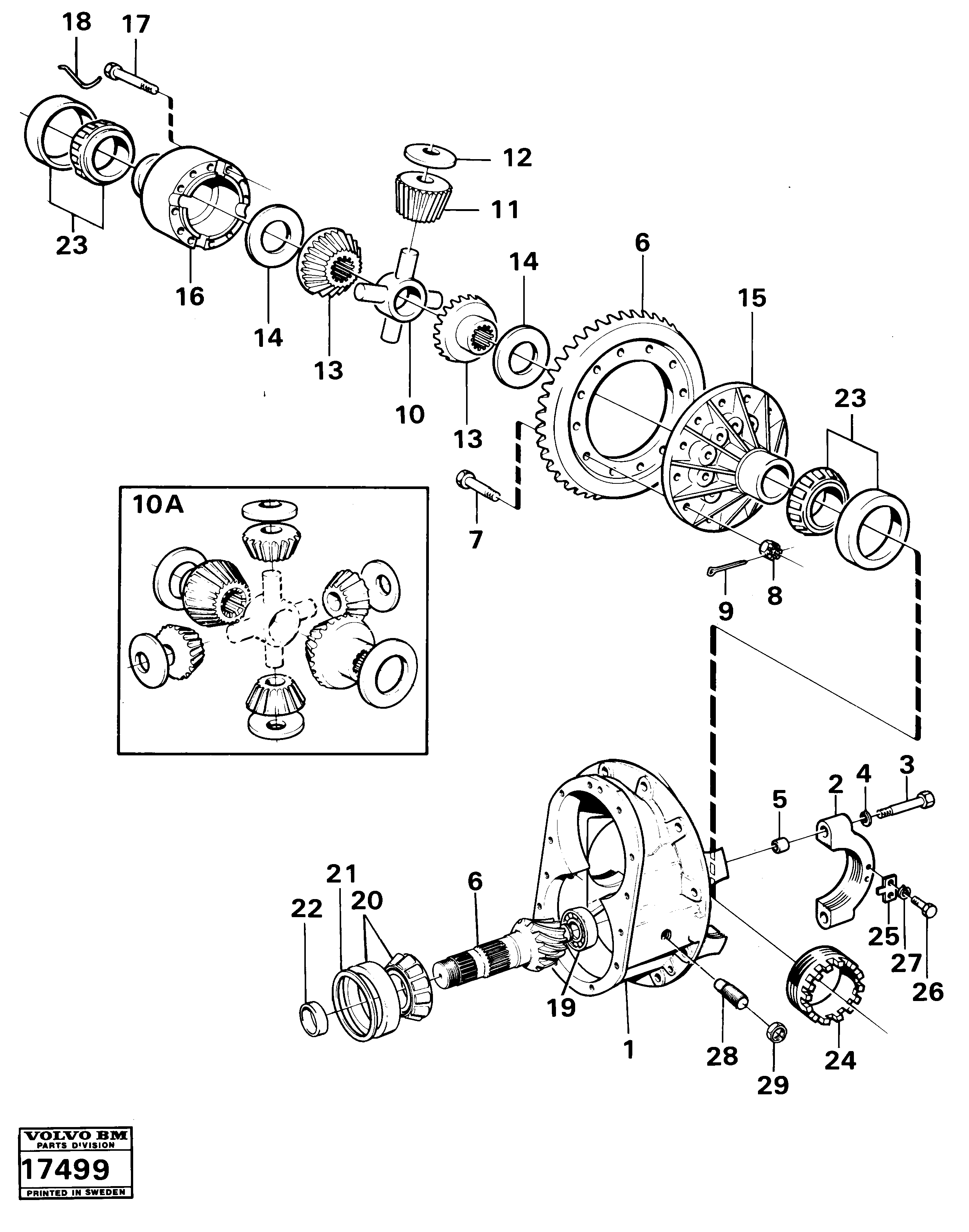 Схема запчастей Volvo 861 861 - 18393 Final drive 6x6 