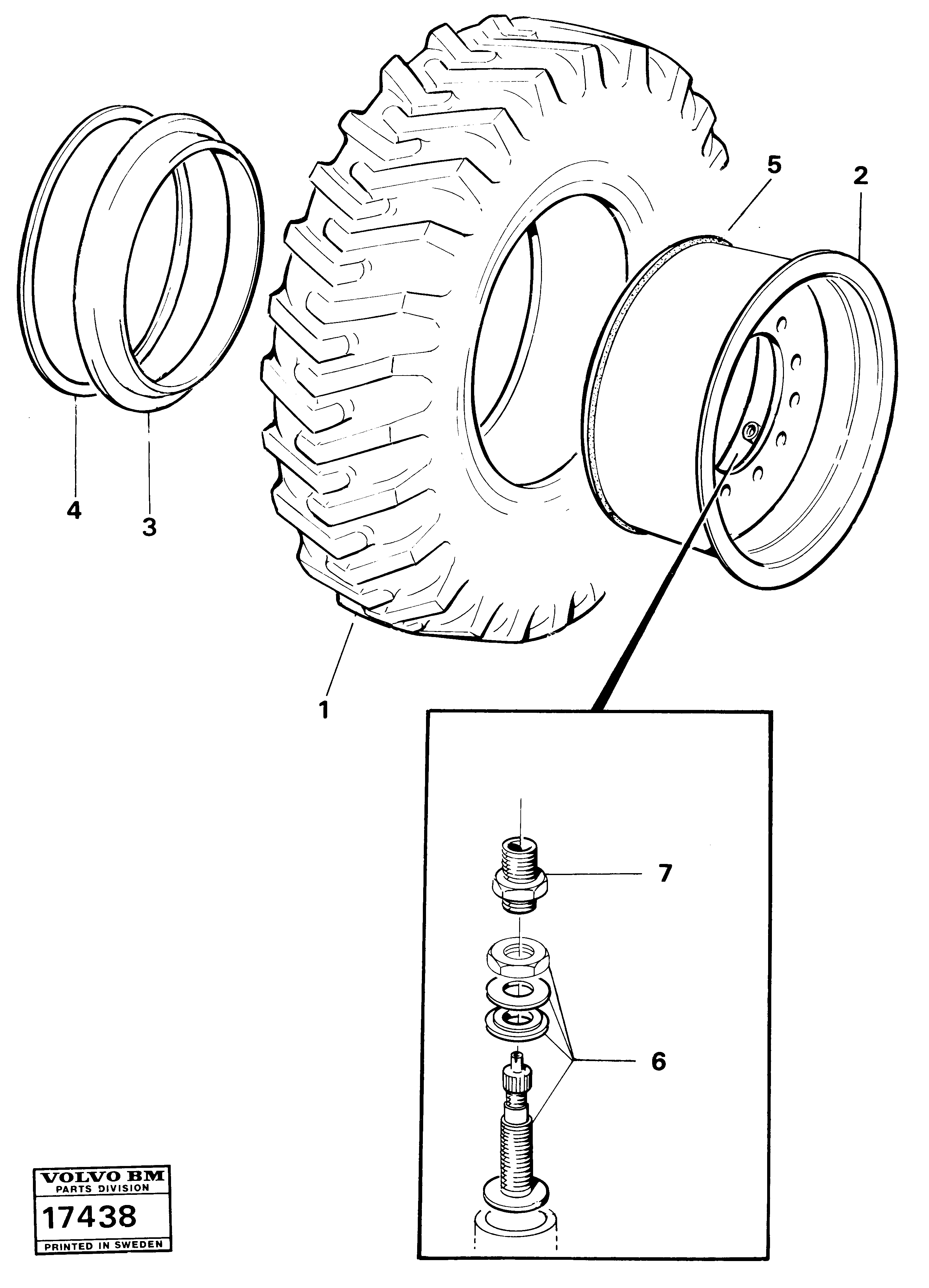 Схема запчастей Volvo 861 861 - 18718 Wheel equipment, trailer 