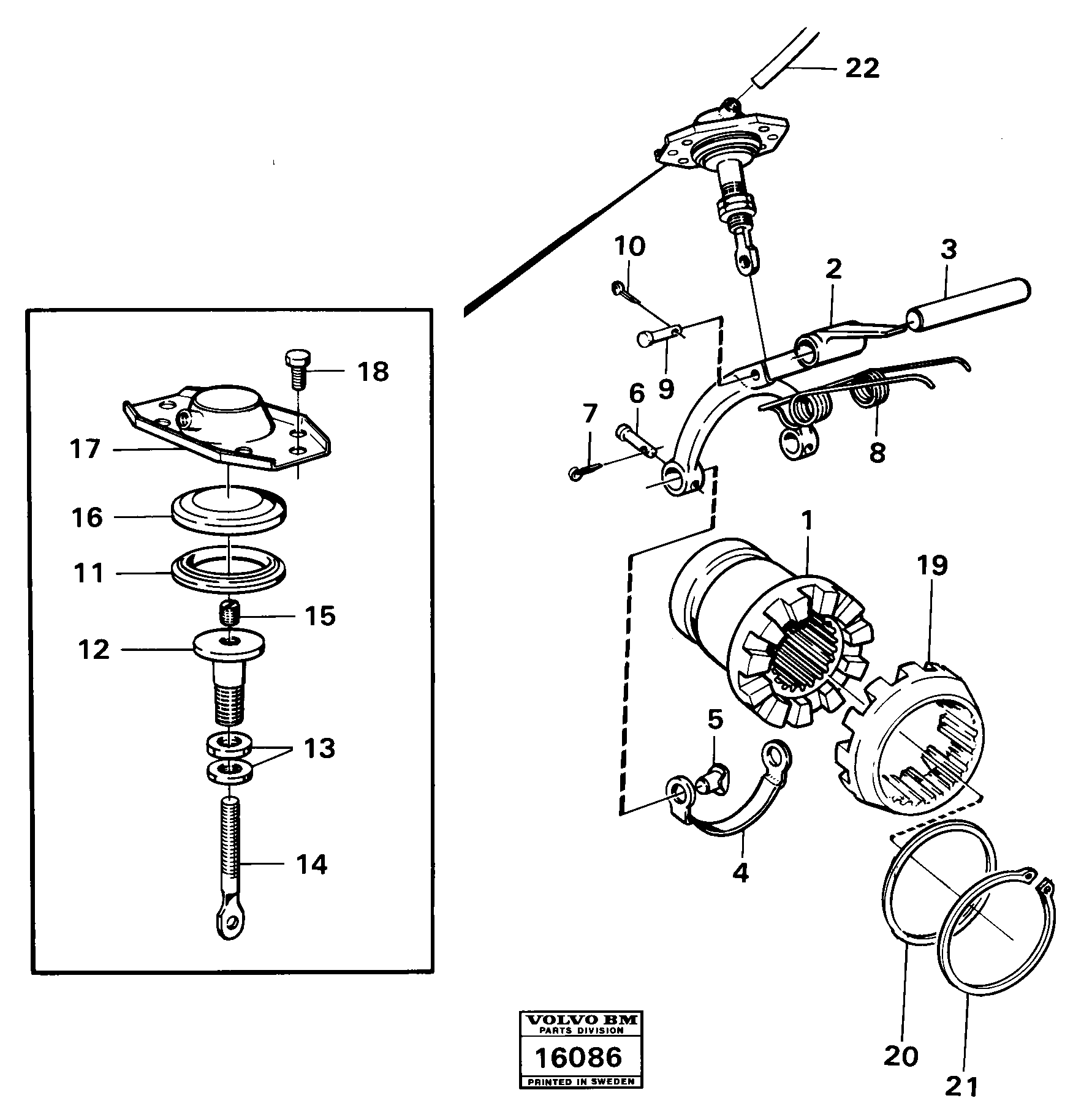 Схема запчастей Volvo 861 861 - 25229 Differential lock tillv nr -59094 