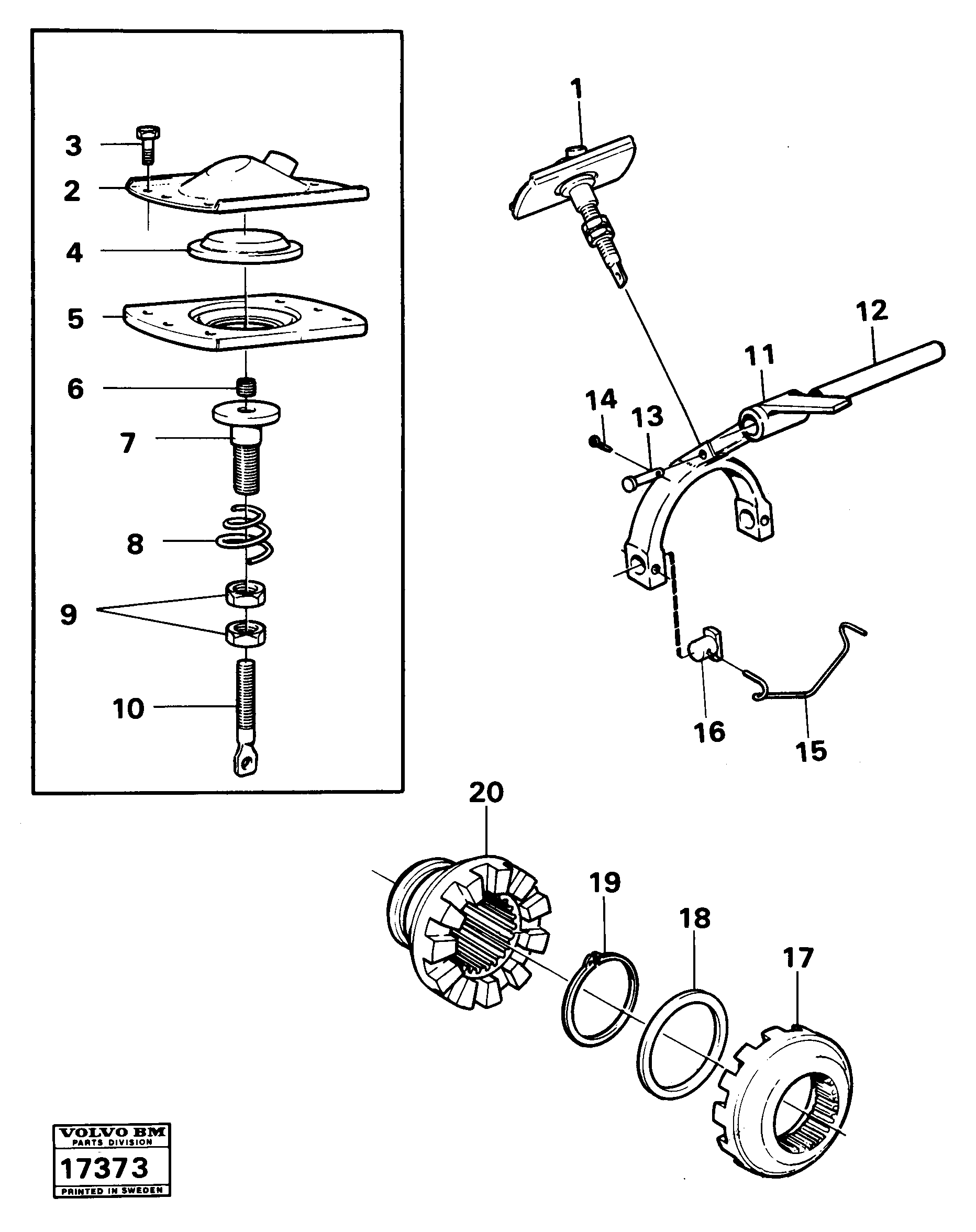 Схема запчастей Volvo 861 861 - 25231 Differential lock tillv nr 59095- 