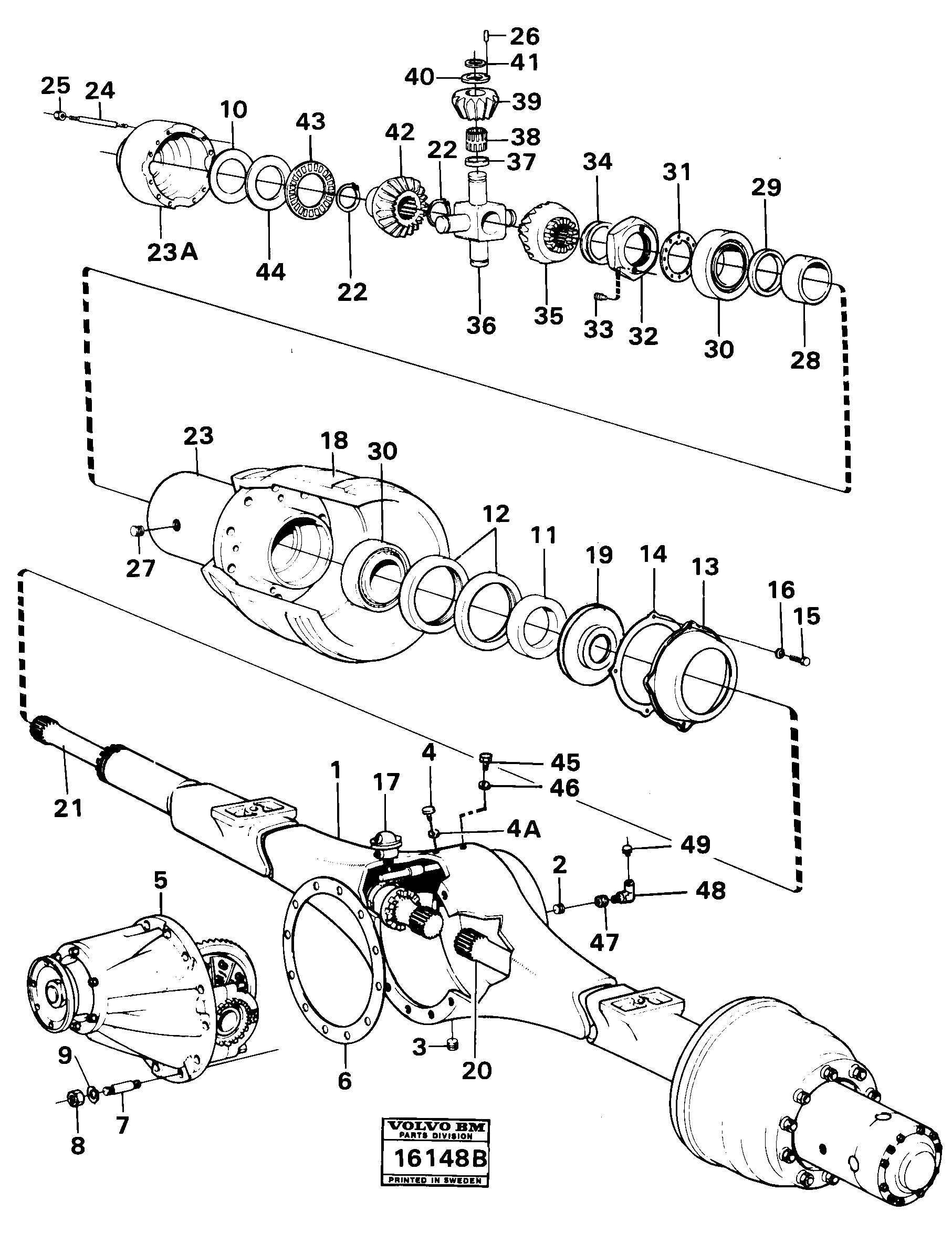 Схема запчастей Volvo 861 861 - 32855 Drive axle tillv nr -59094 