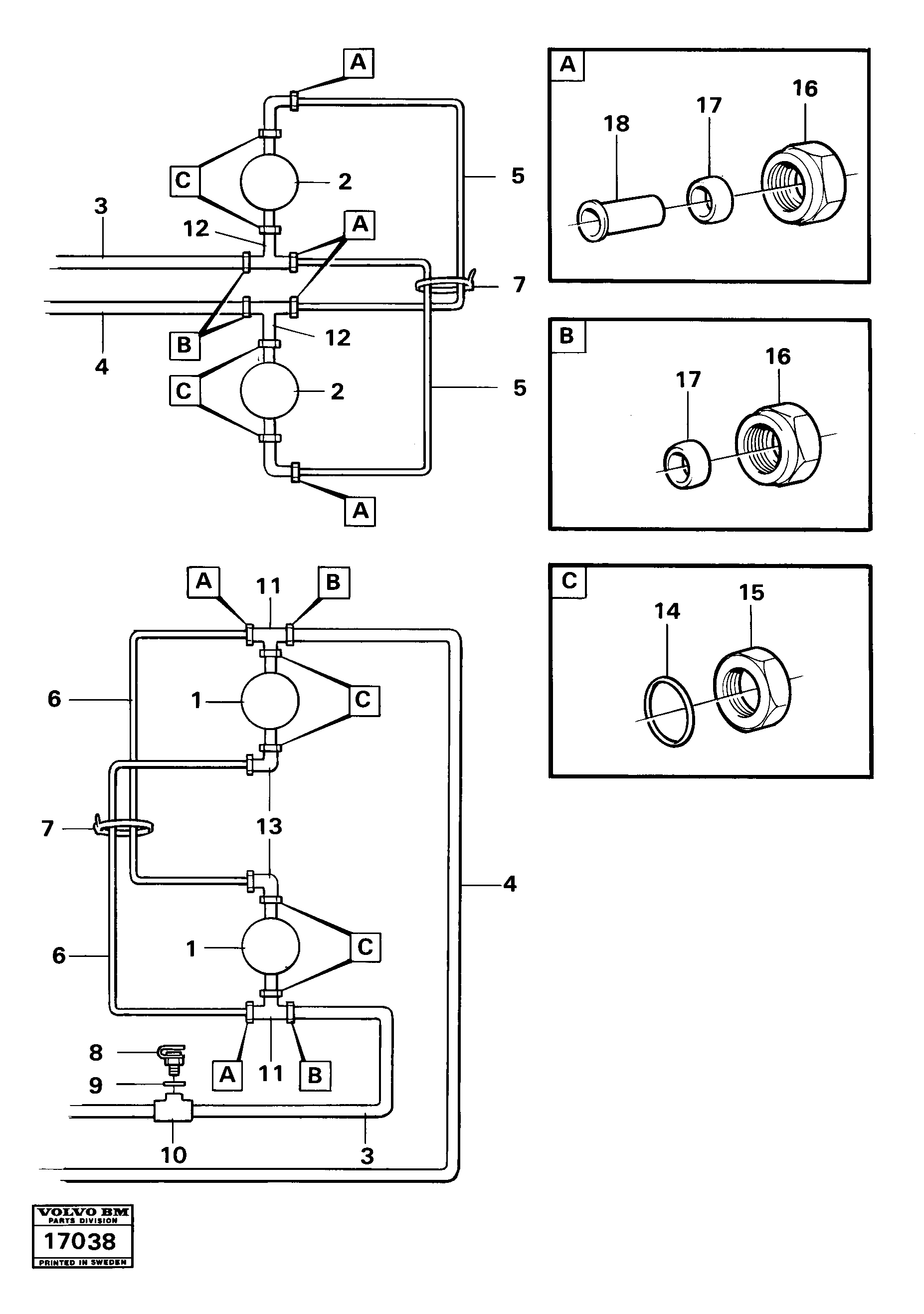 Схема запчастей Volvo 861 861 - 11660 Spring-brake 98998 