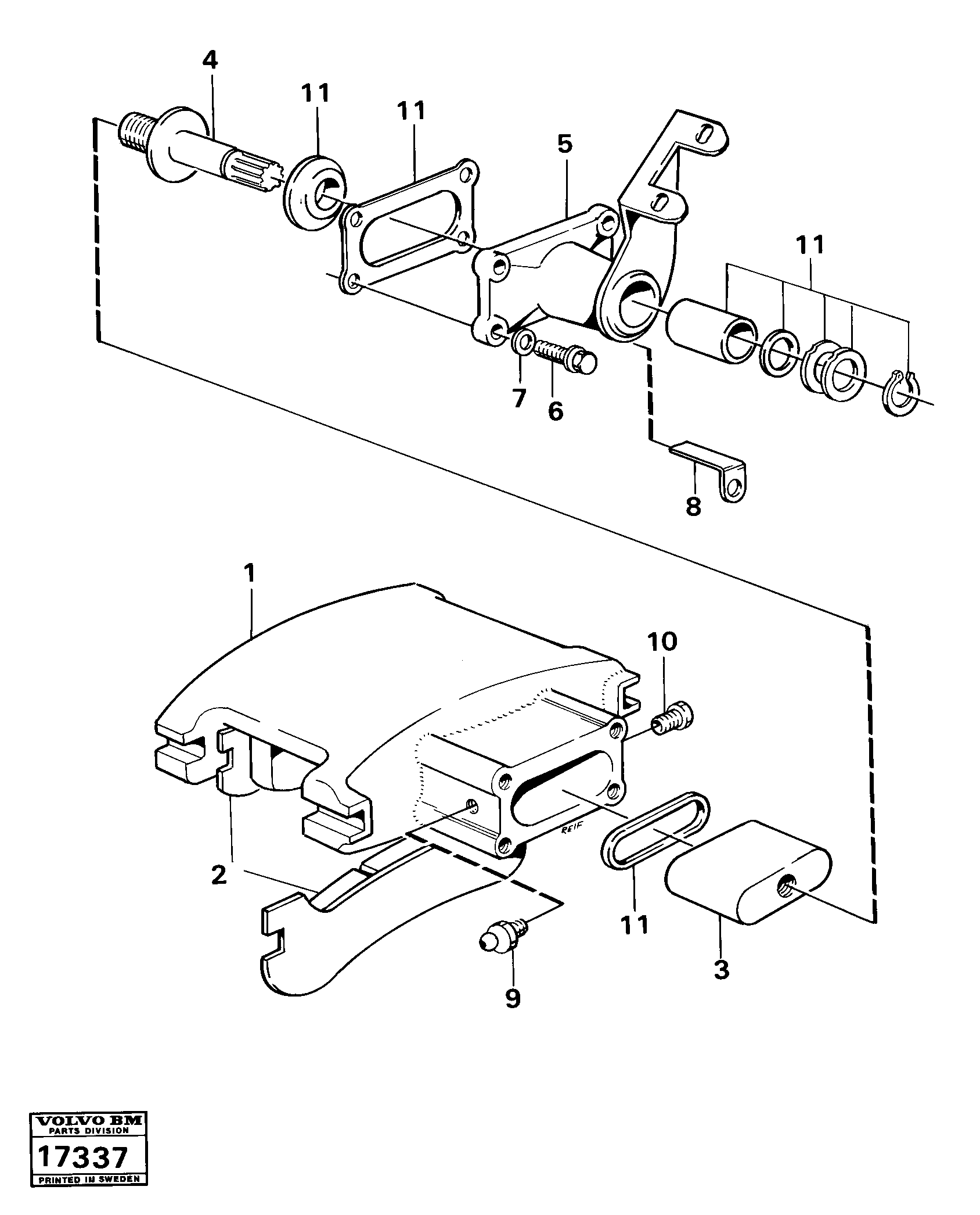 Схема запчастей Volvo 861 861 - 11672 Disc brake 6x6 