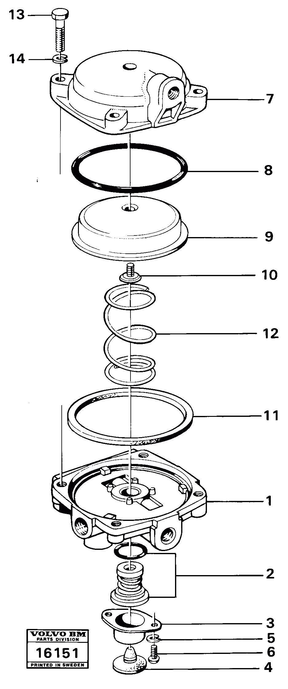 Схема запчастей Volvo 861 861 - 25260 Relay valve 