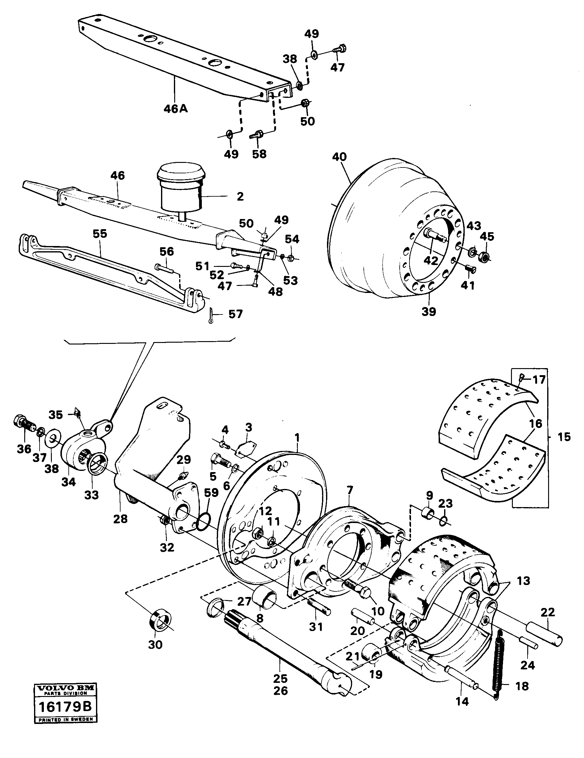 Схема запчастей Volvo 861 861 - 34501 Drive wheel brake 