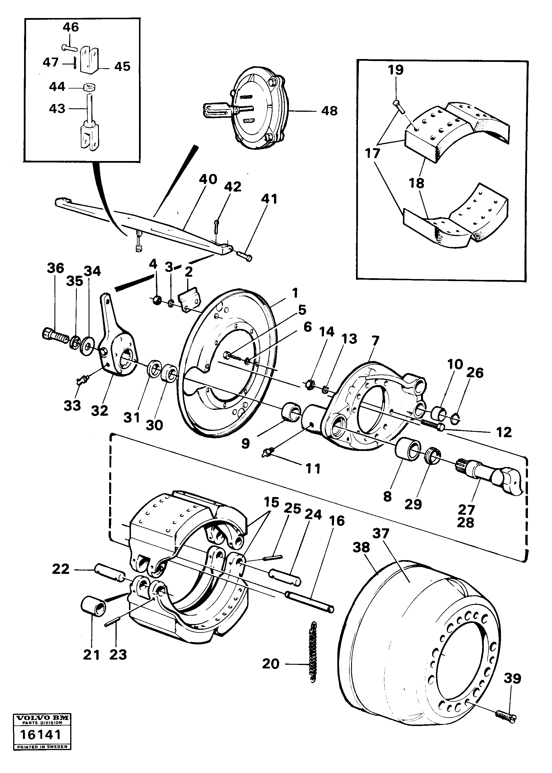 Схема запчастей Volvo 861 861 - 49330 Bogie-wheel brake 