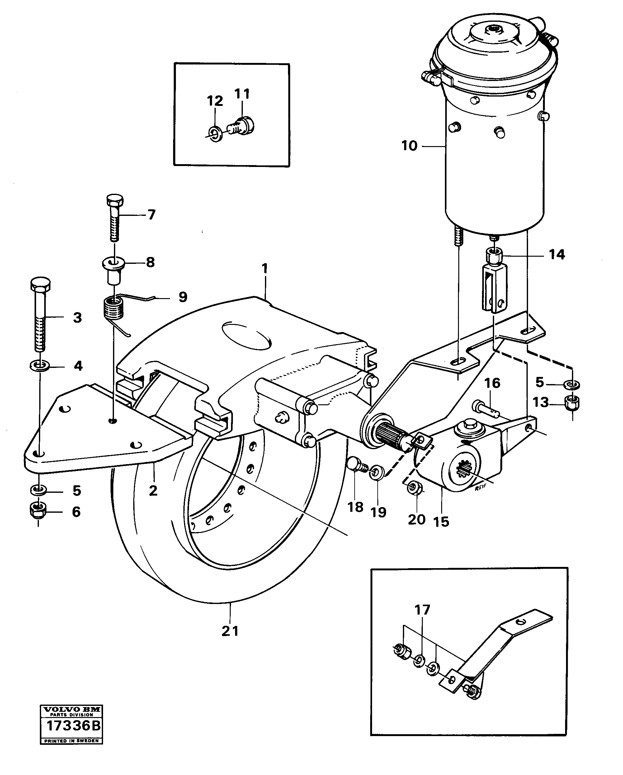 Схема запчастей Volvo 861 861 - 90737 Universal joint brake 6x6 
