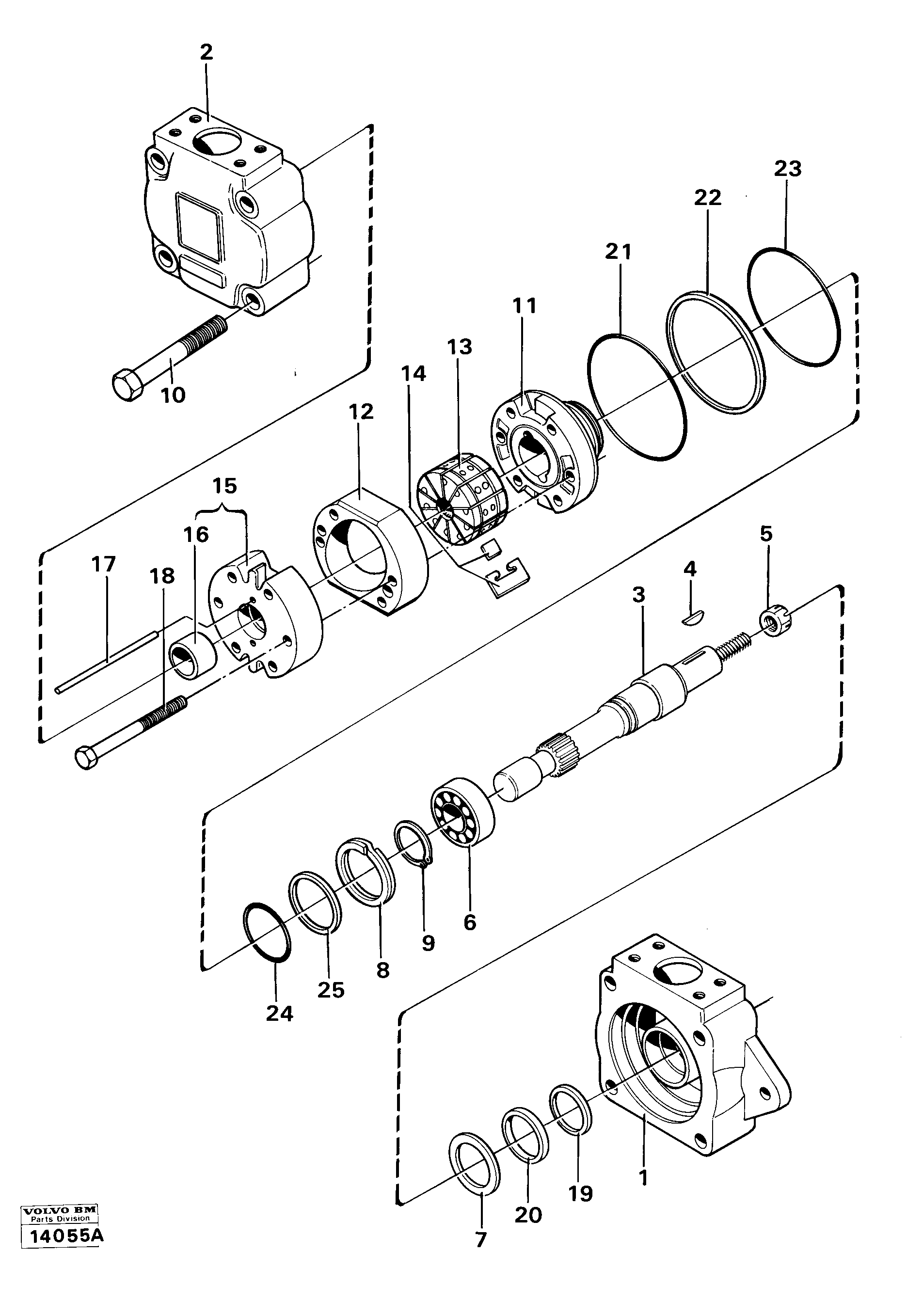 Схема запчастей Volvo 861 861 - 100296 Гидронасос (основной насос) 