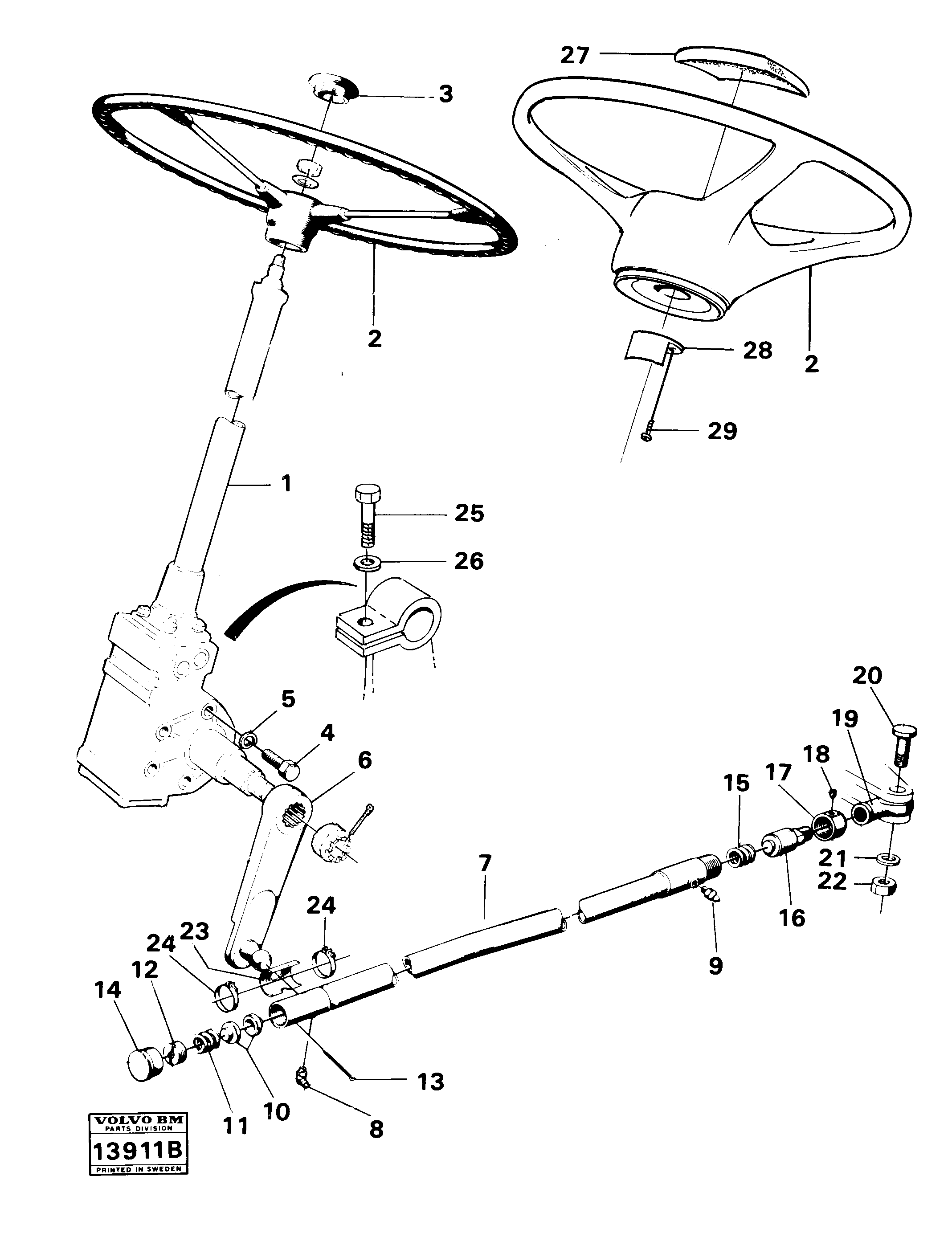 Схема запчастей Volvo 861 861 - 25268 Steering gear with fitting parts 