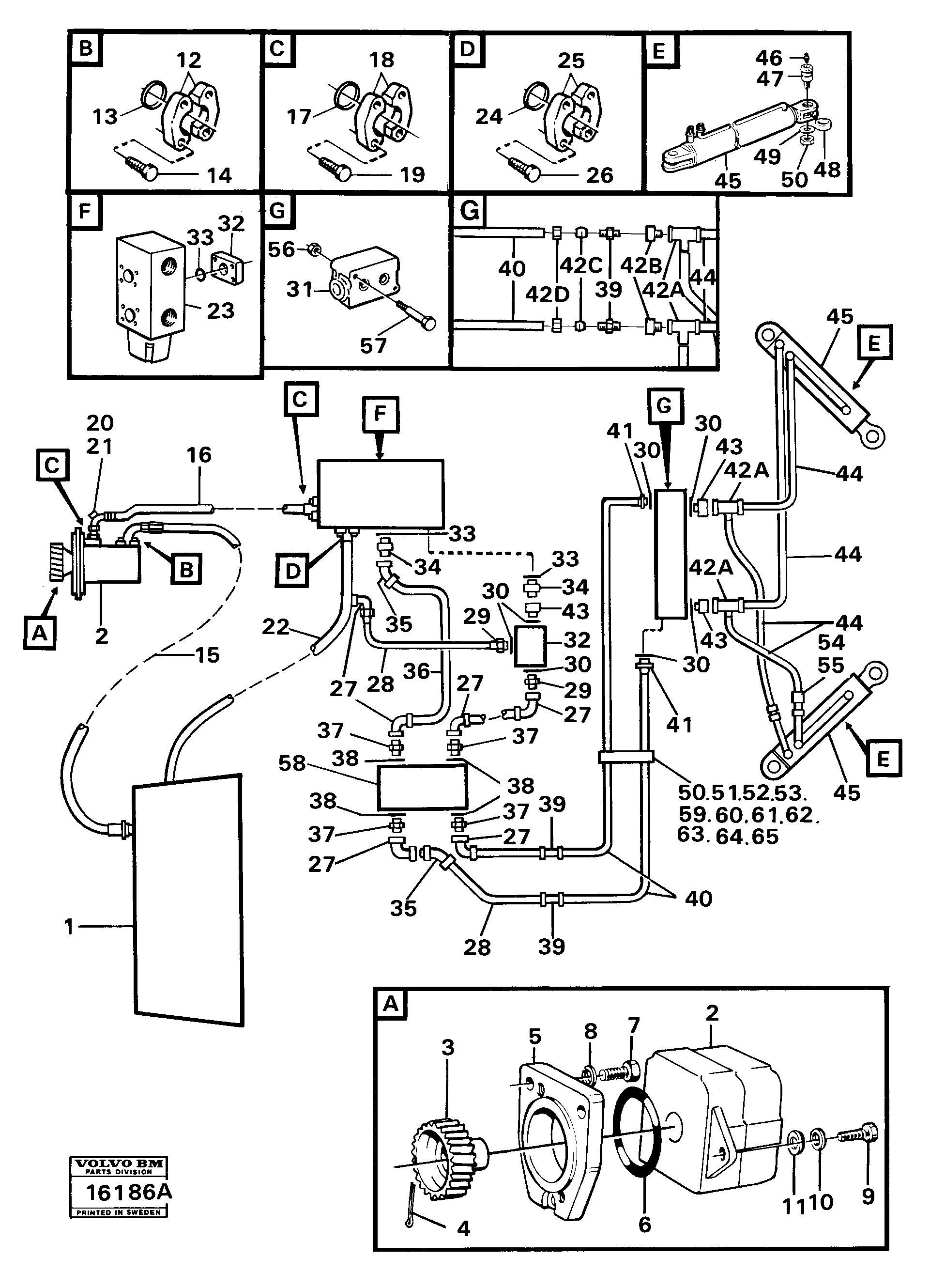 Схема запчастей Volvo 861 861 - 86060 Рулевая система 