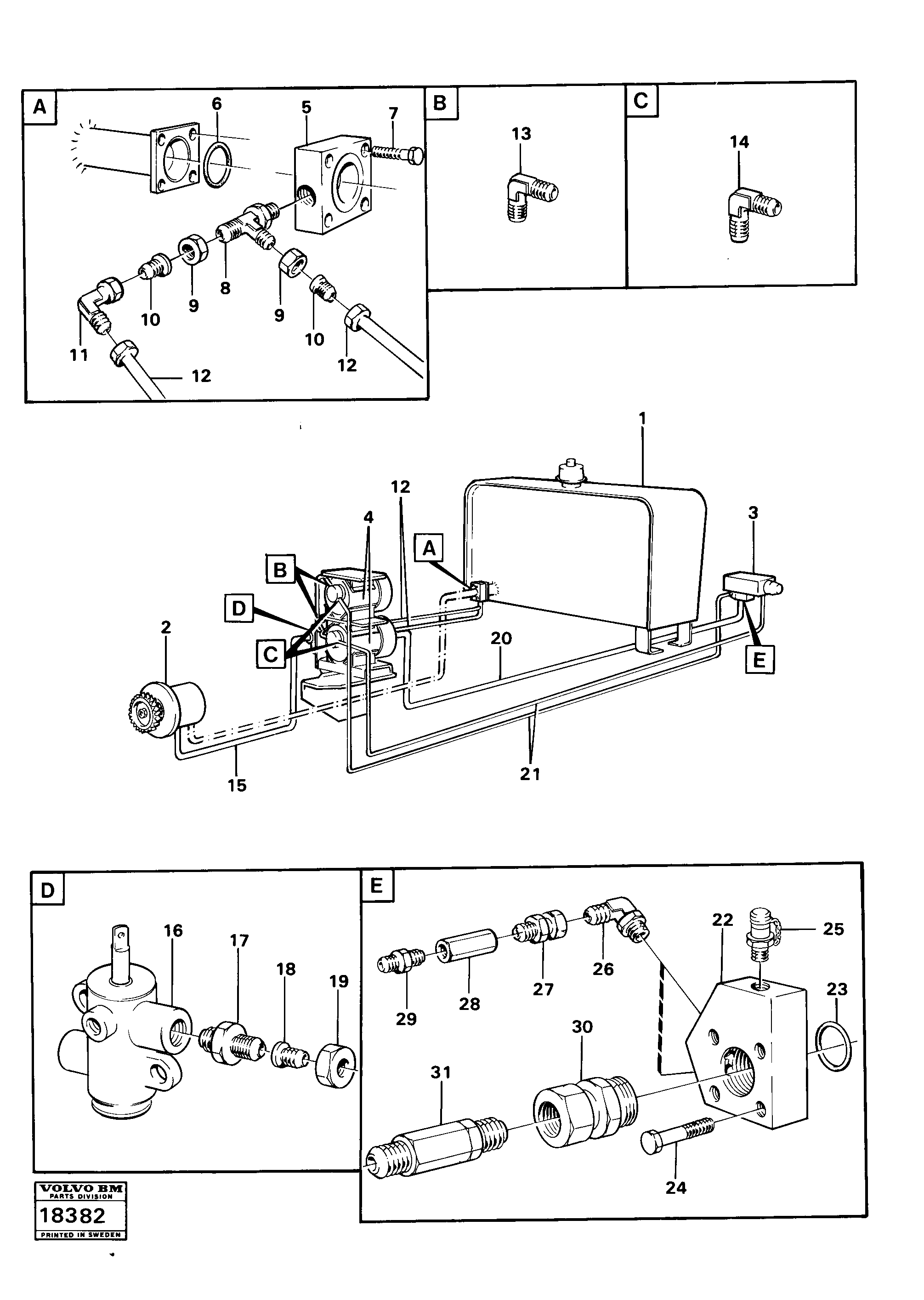 Схема запчастей Volvo 861 861 - 93812 Emergency steering 90313 