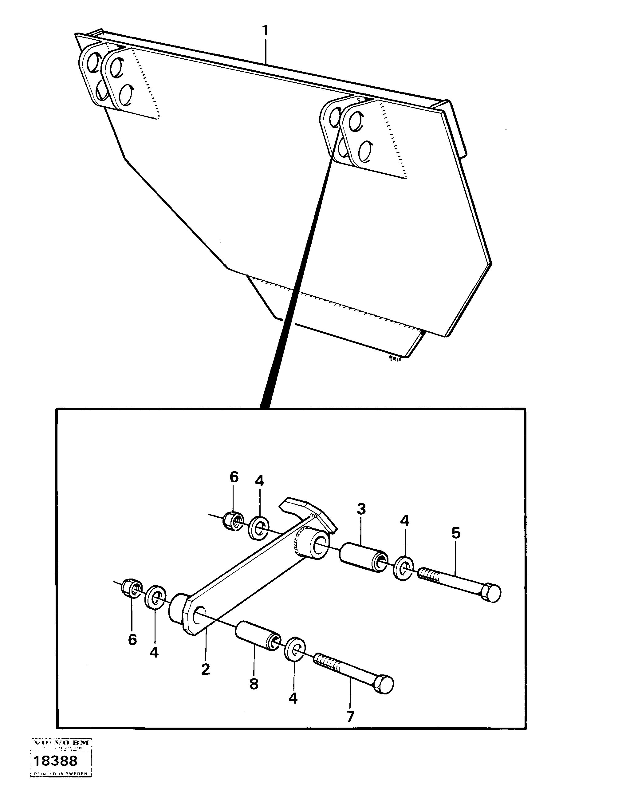 Схема запчастей Volvo 861 861 - 1202 Extra flap 99616 