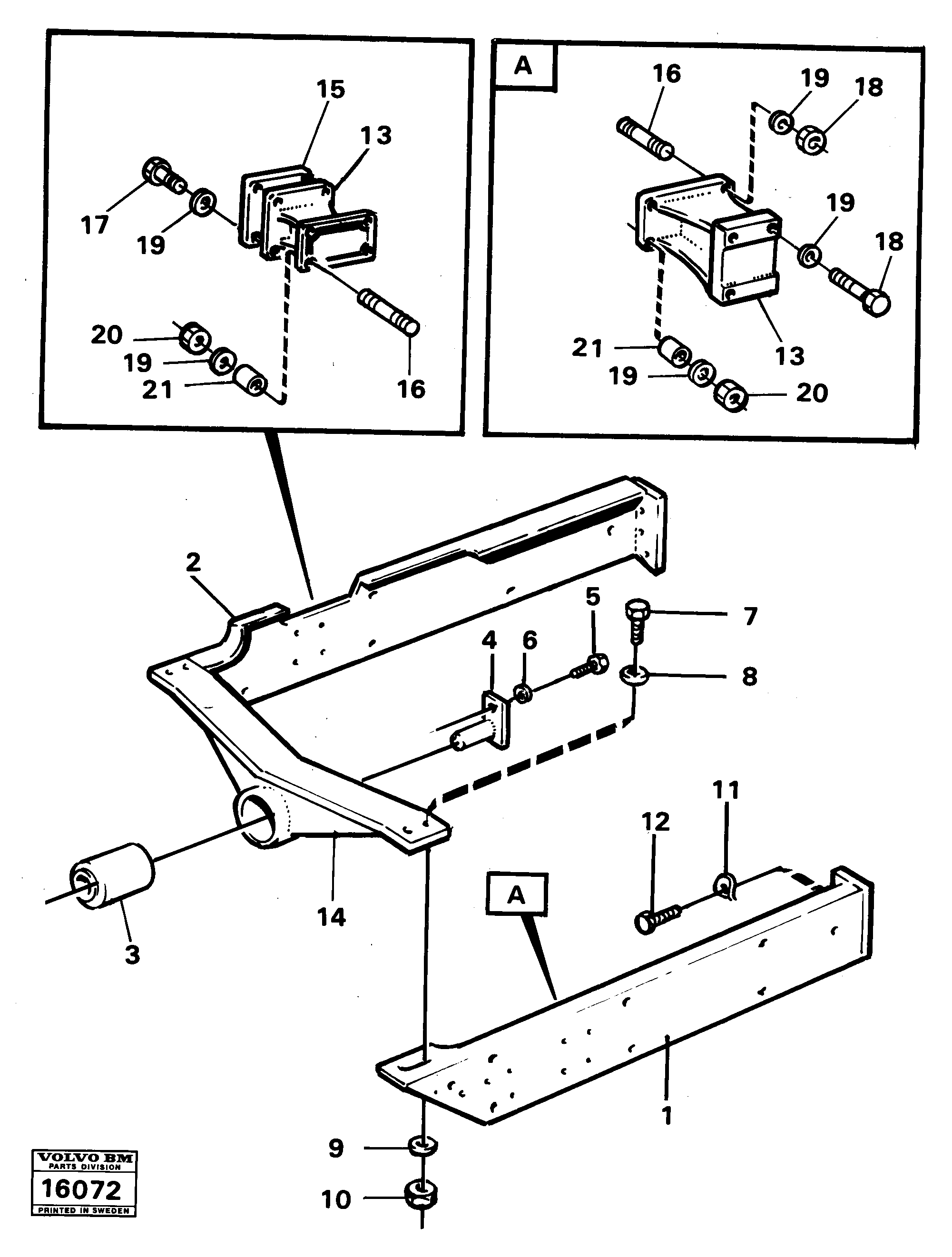 Схема запчастей Volvo 861 861 - 25271 Установка двигателя 