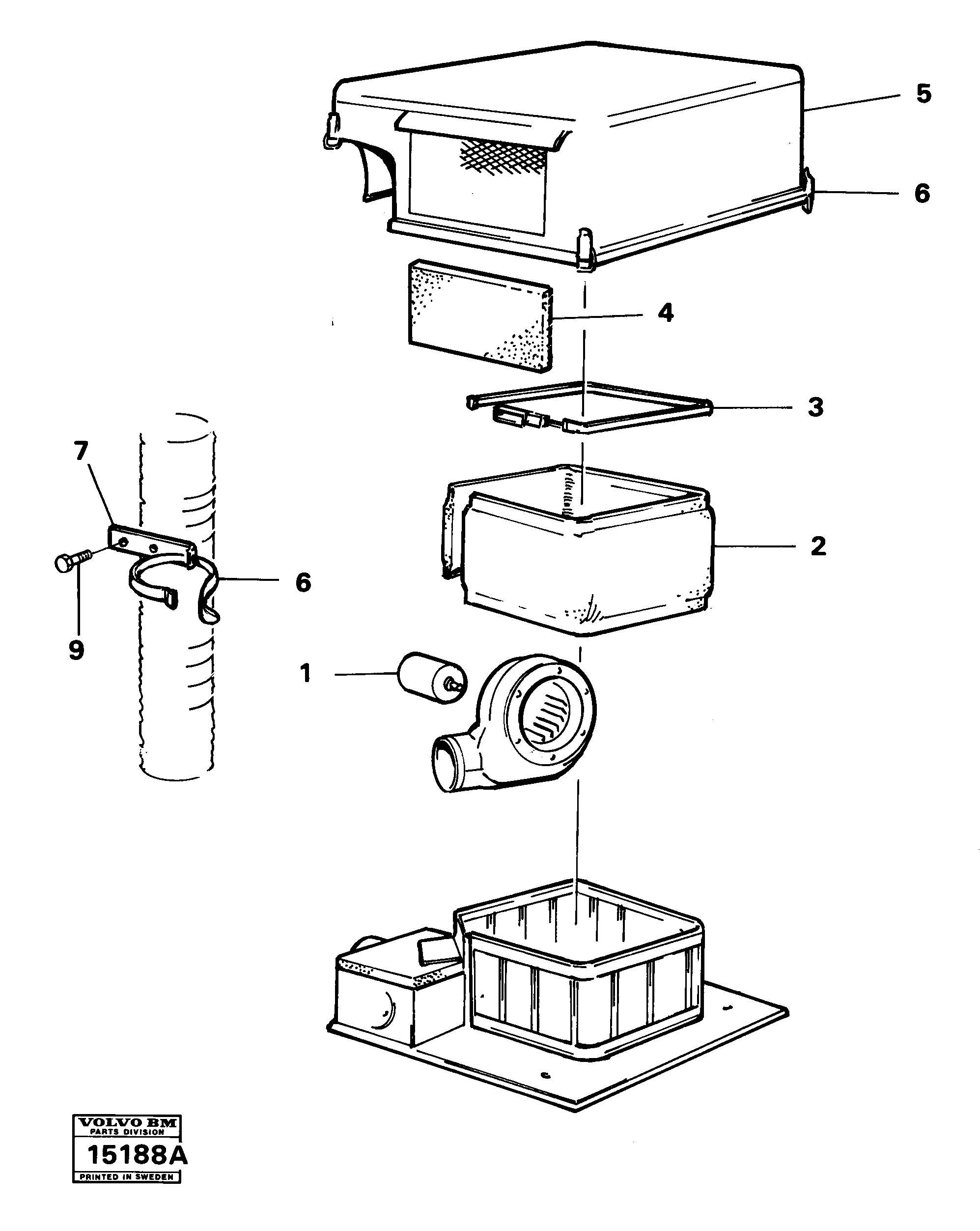 Схема запчастей Volvo 861 861 - 20953 Фильтр воздушный 