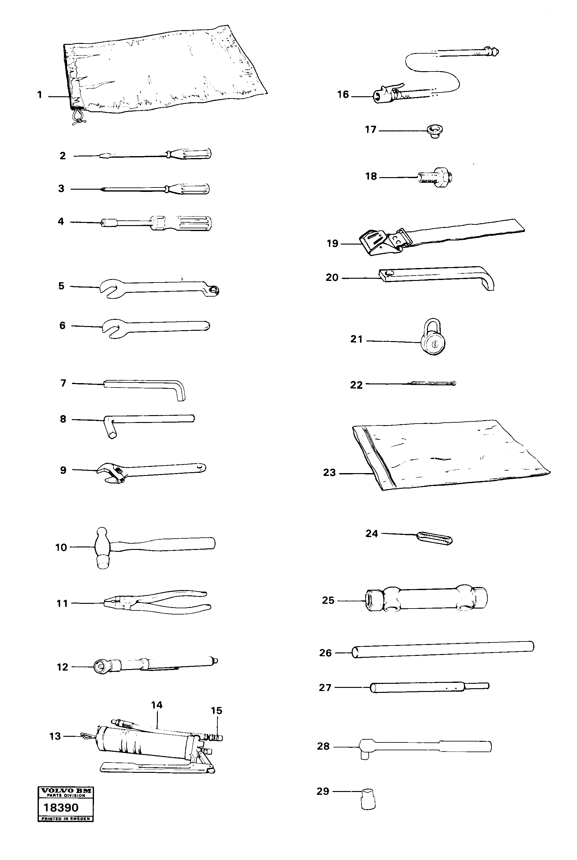 Схема запчастей Volvo 861 861 - 52132 Tools 861 6 x 6 90262 