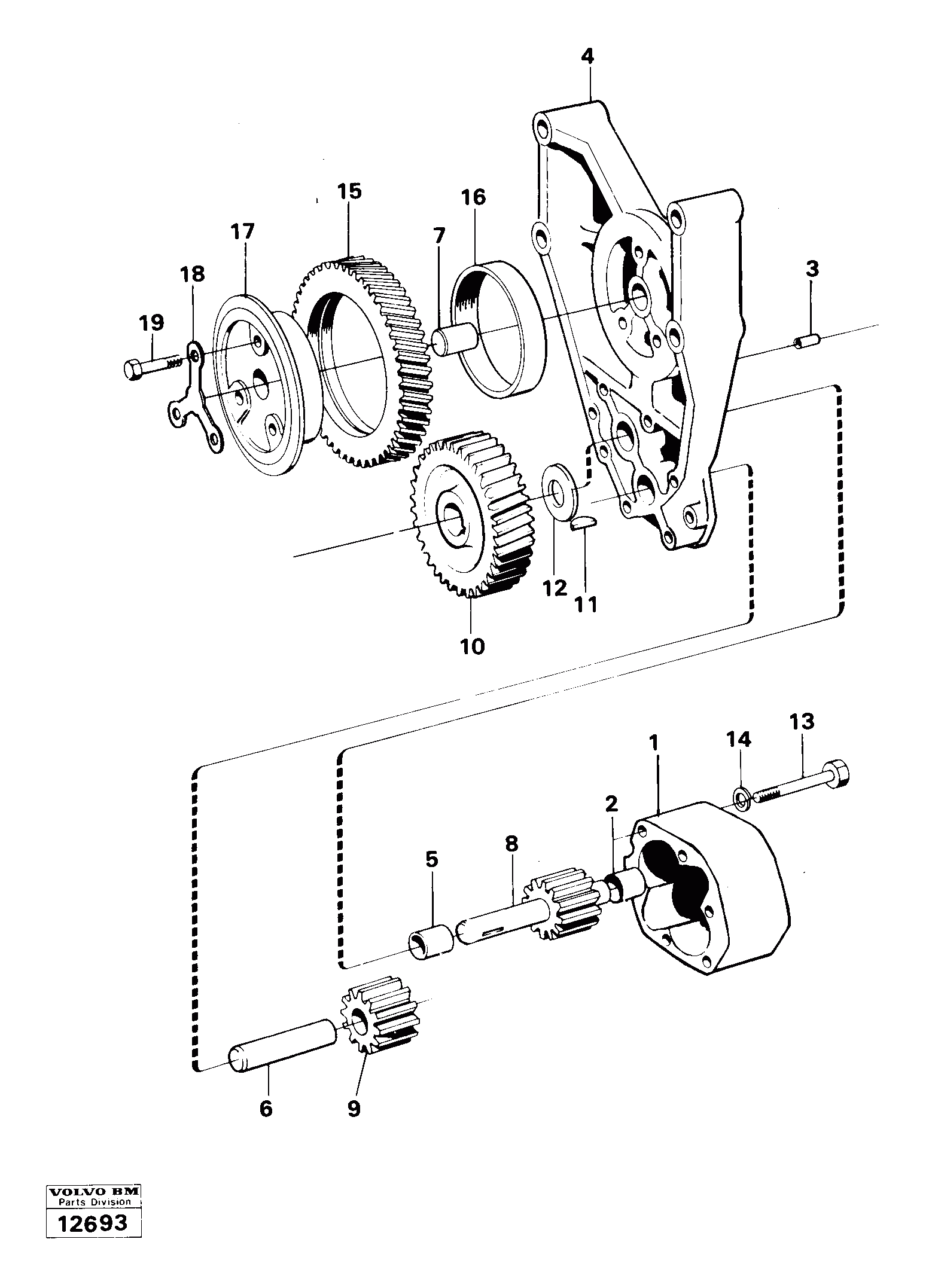 Схема запчастей Volvo 861 861 - 100751 Насос масляный 