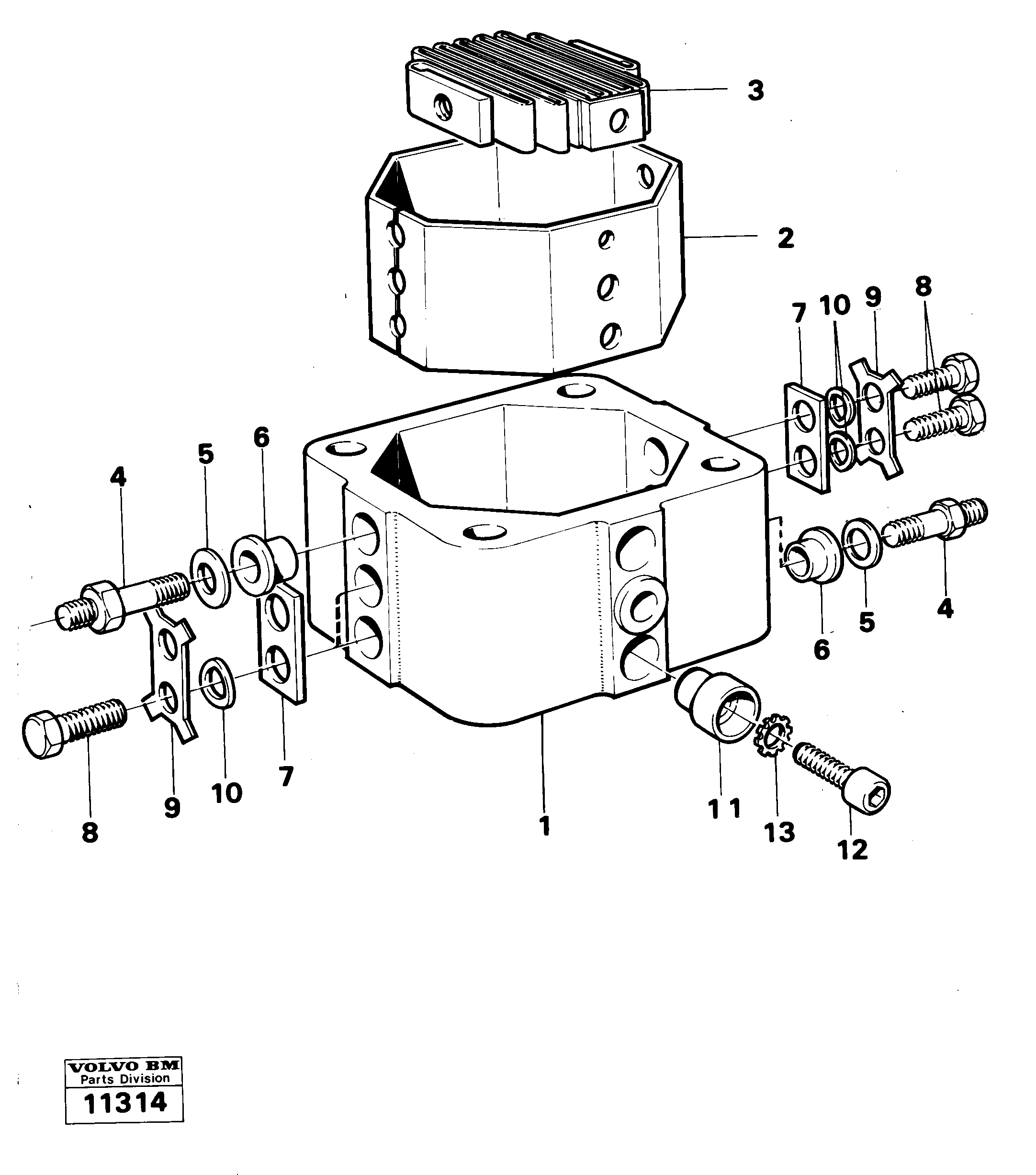 Схема запчастей Volvo 861 861 - 170 Starting heater 98981 (6374) 