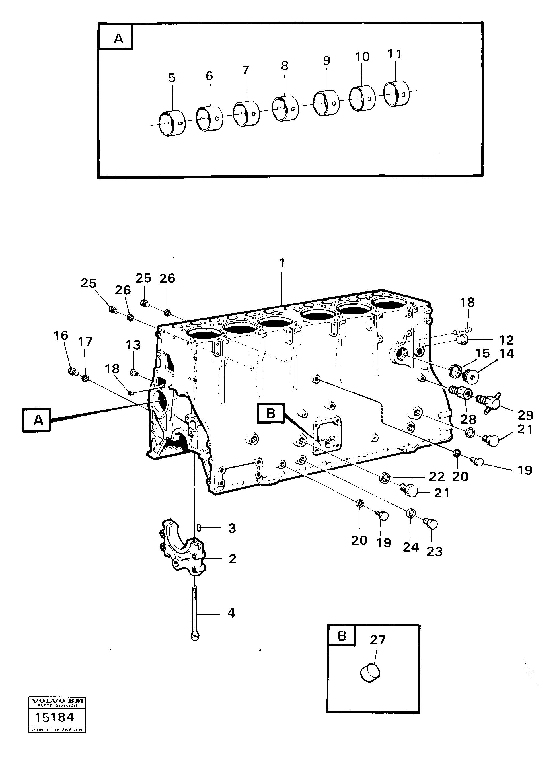 Схема запчастей Volvo 861 861 - 17762 Блок цилиндров 