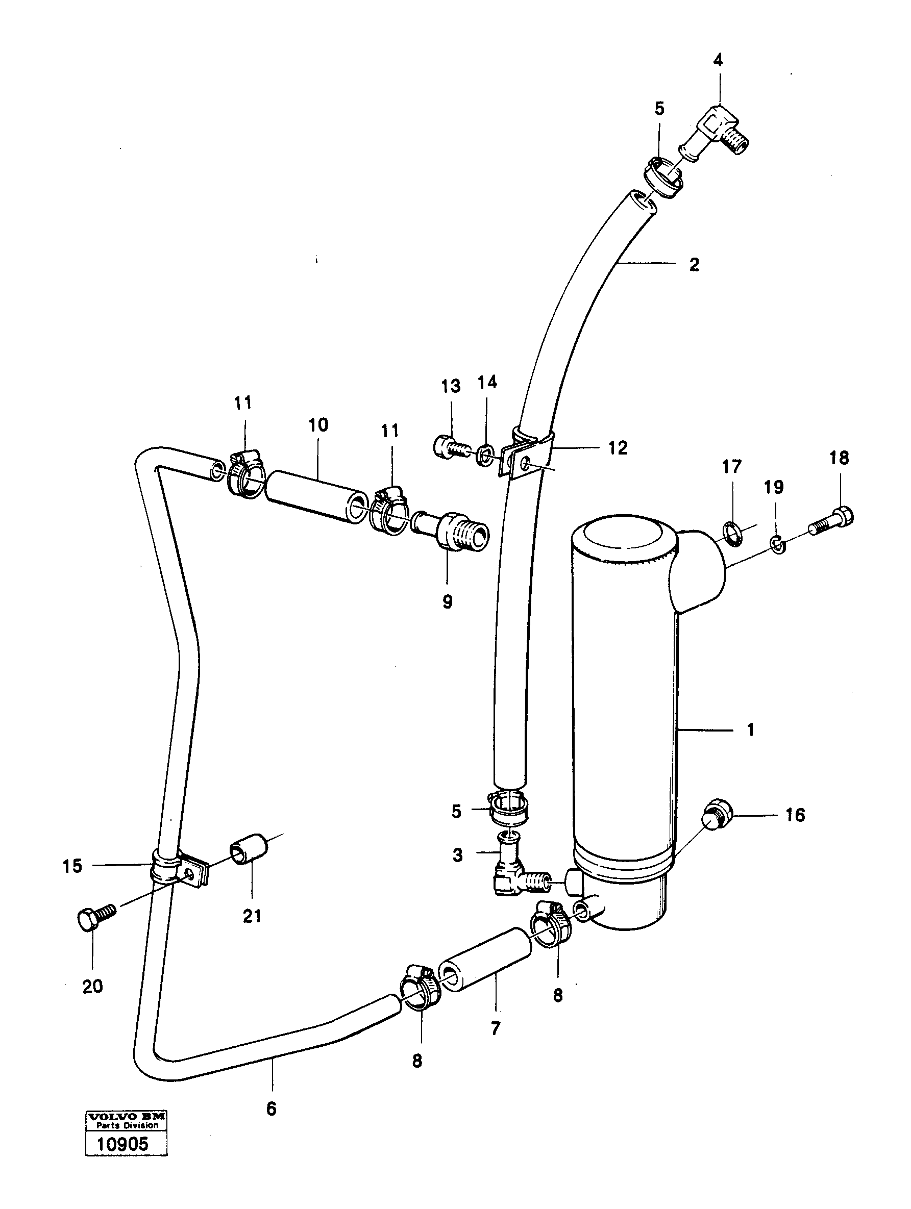 Схема запчастей Volvo 861 861 - 70668 Масляный радиатор 
