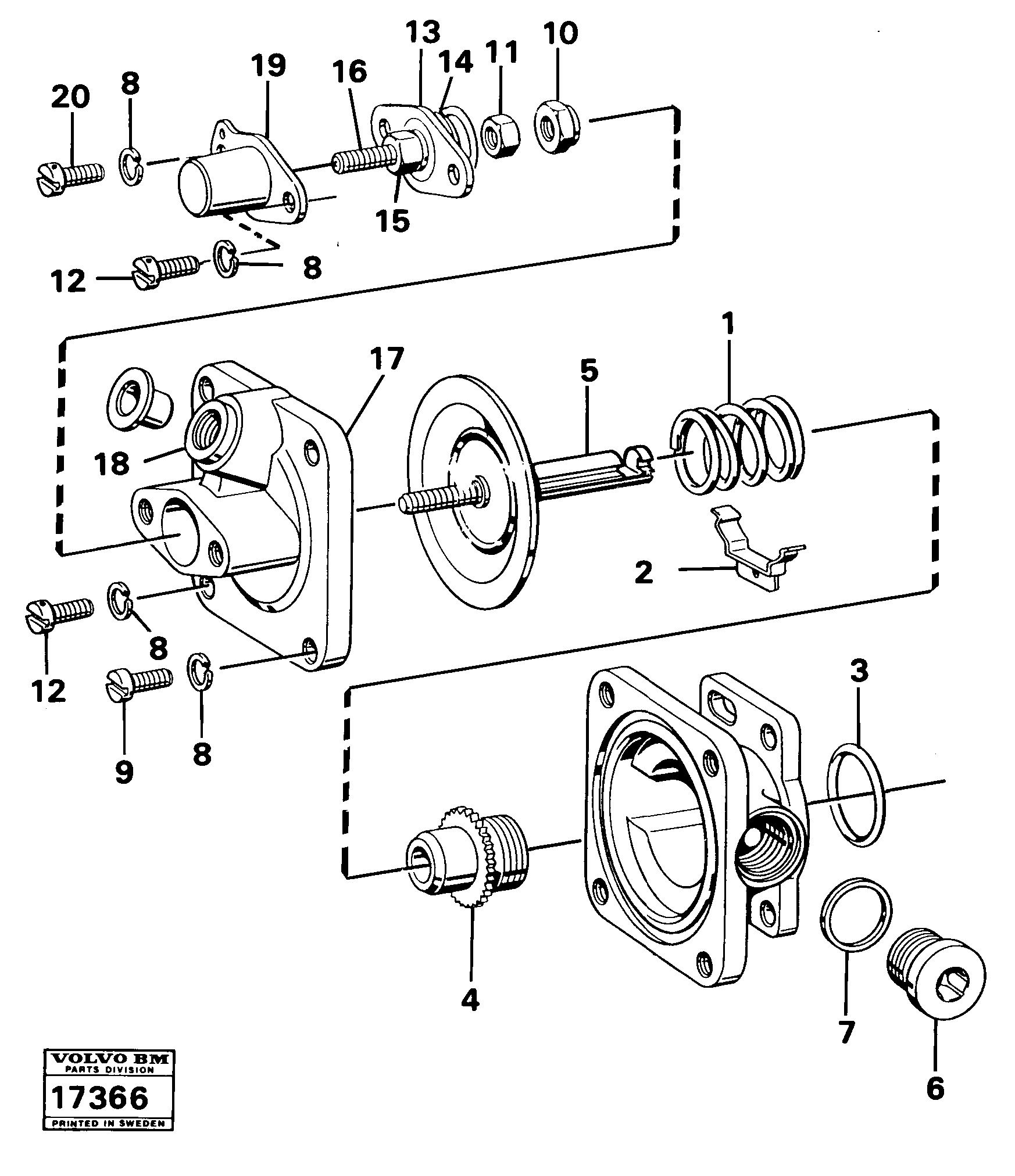 Схема запчастей Volvo 861 861 - 12612 Smoke limiter 99006 Mo 46982- 