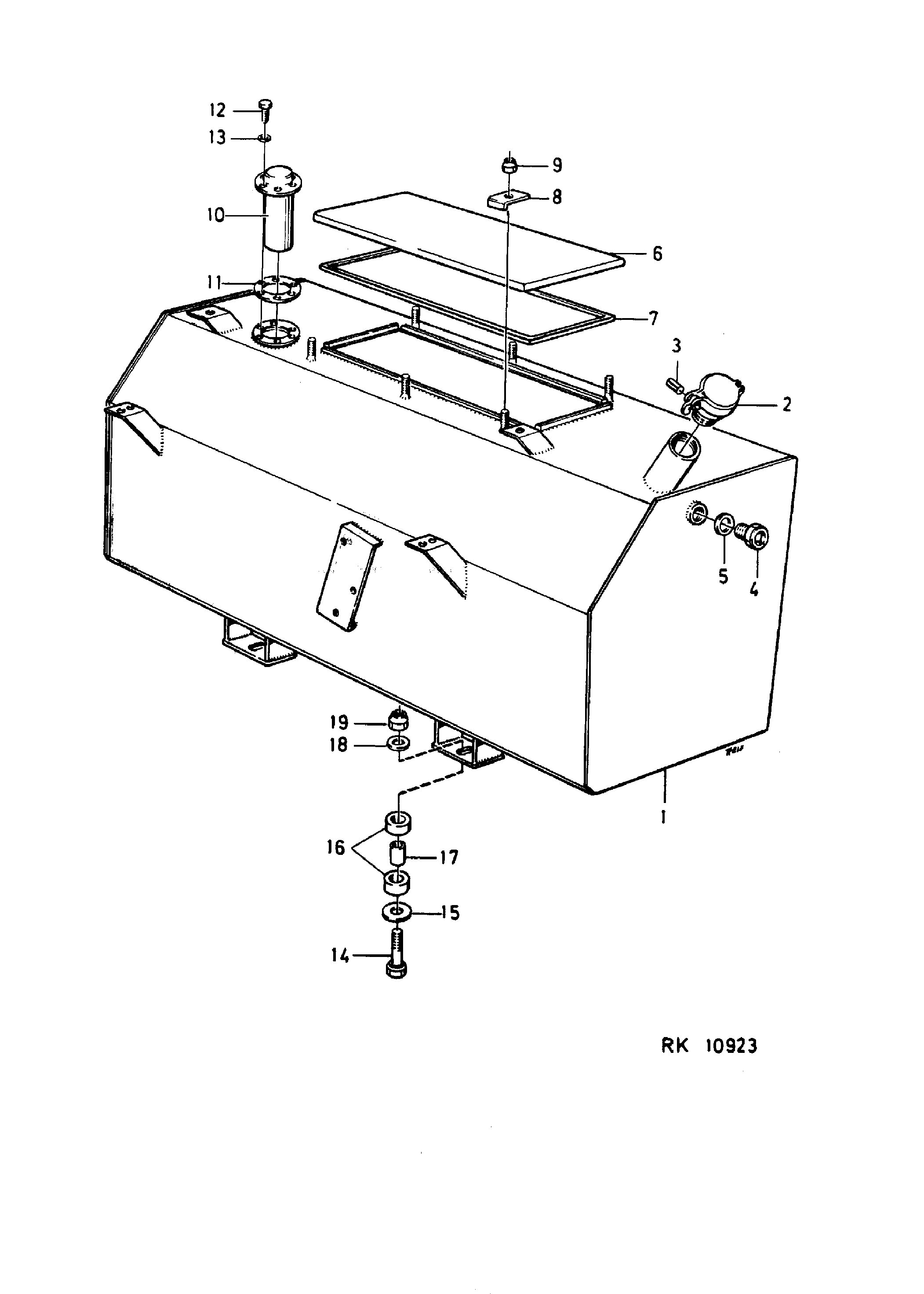 Схема запчастей Volvo 861 861 - 1341 Fuel tank tillv nr -59471 