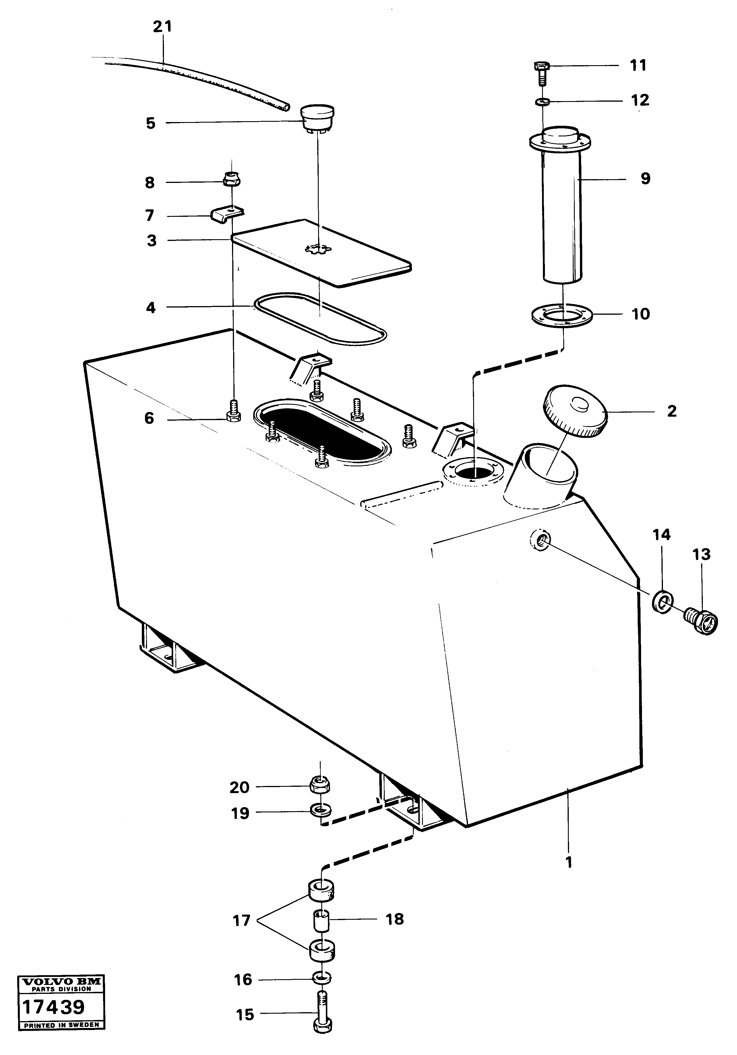 Схема запчастей Volvo 861 861 - 66351 Fuel tank tillv nr 59472- 