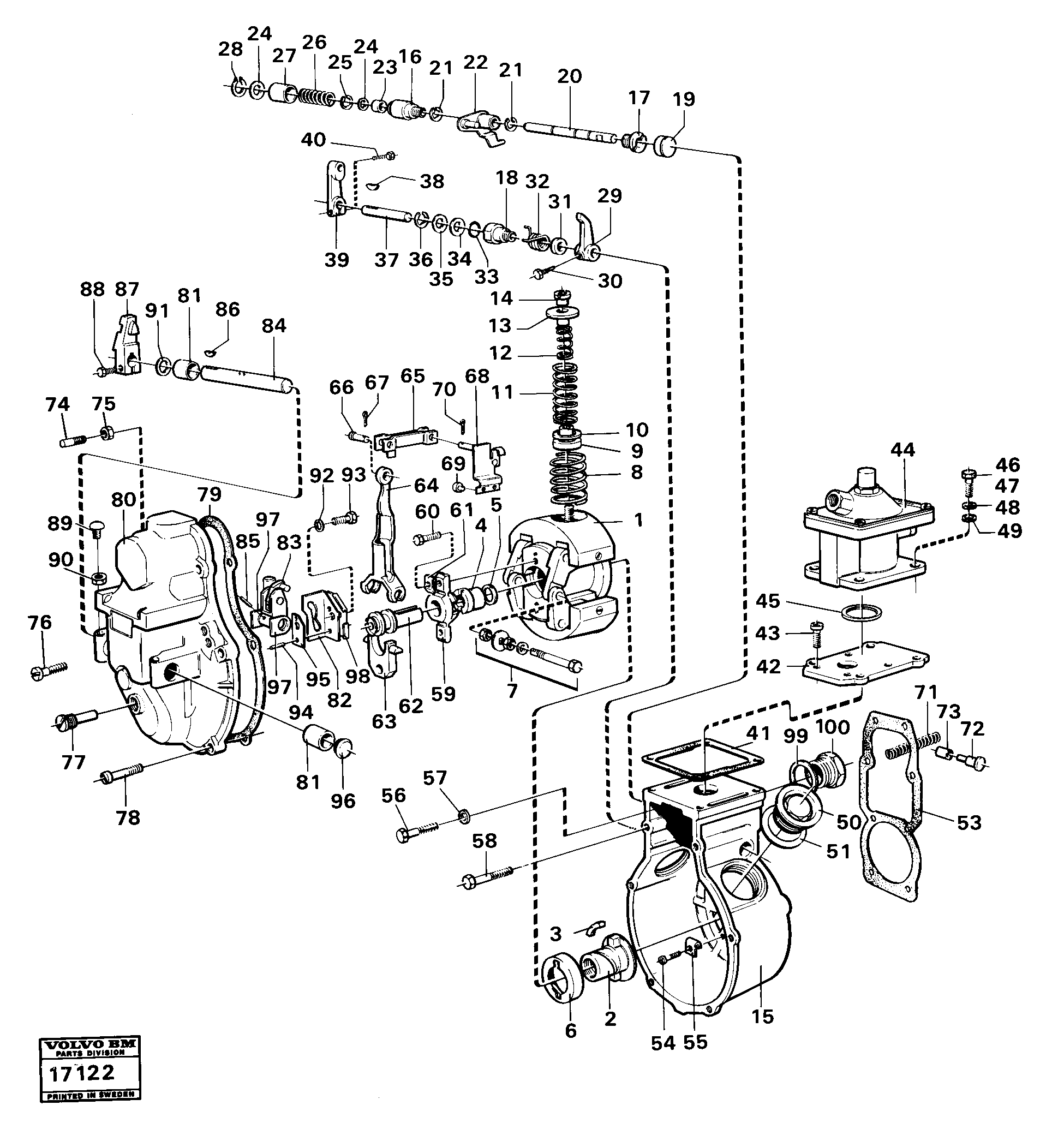 Схема запчастей Volvo 861 861 - 74867 Centrifugal governor 99006 Mo 46982- 