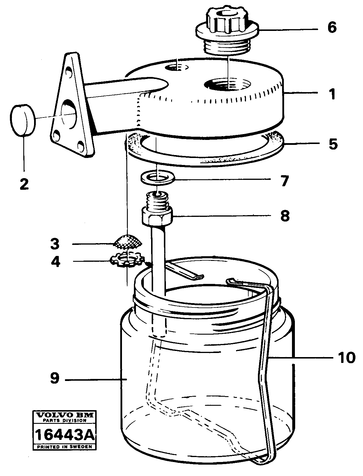 Схема запчастей Volvo 5350 5350 - 11108 Anti-freeze tank prod nr 37000 Tillv Nr -1616 