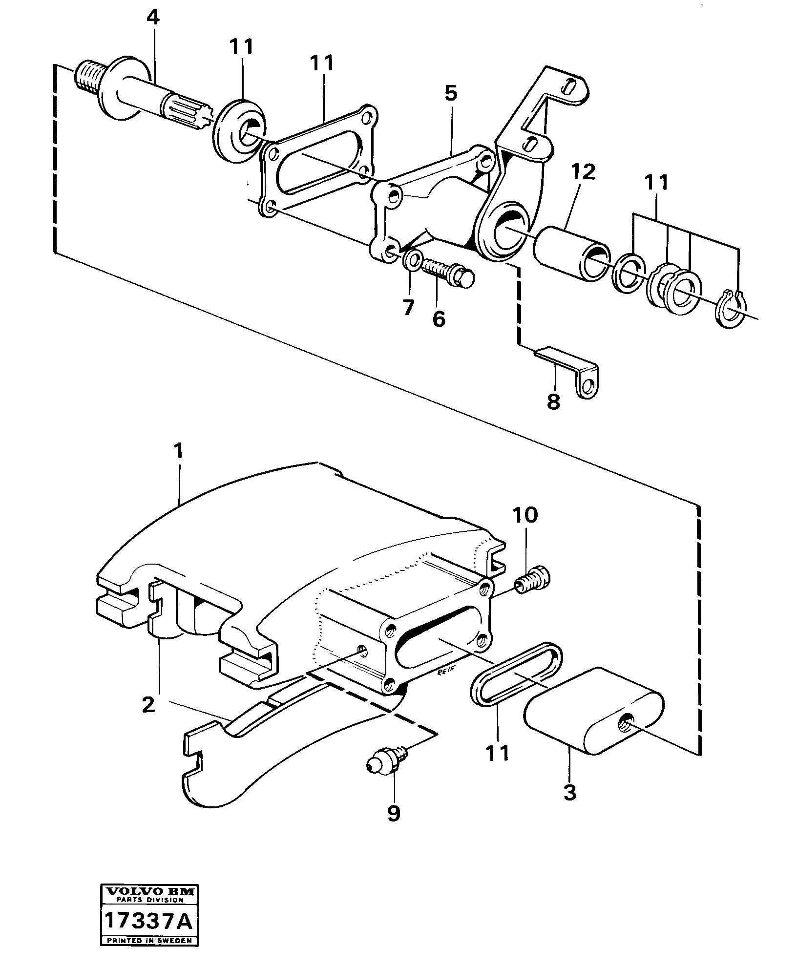 Схема запчастей Volvo 5350 5350 - 11114 Disc brake tillv nr 1800- 